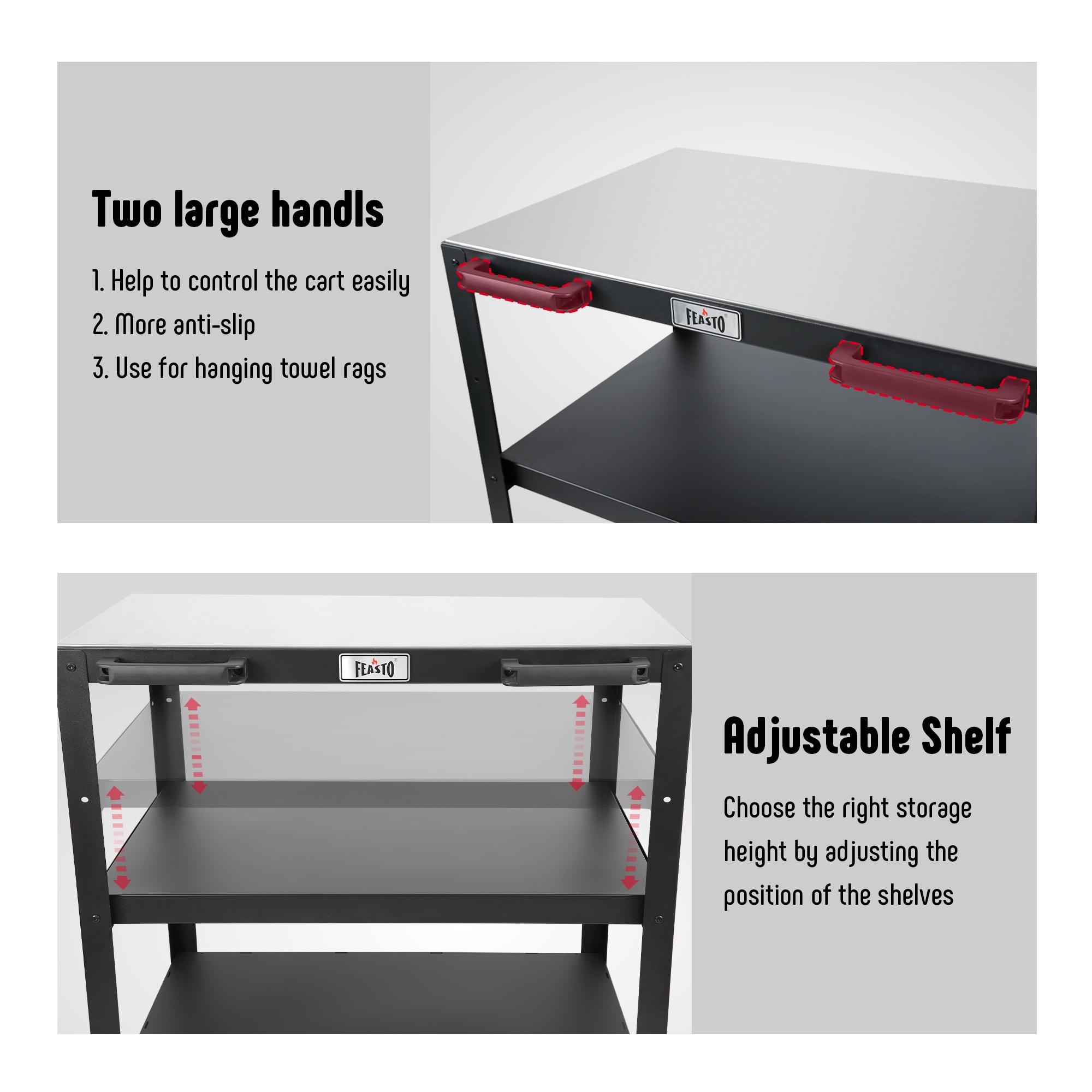 Feasto KT2435A Grill-Carts-Grill-Stands - View #5