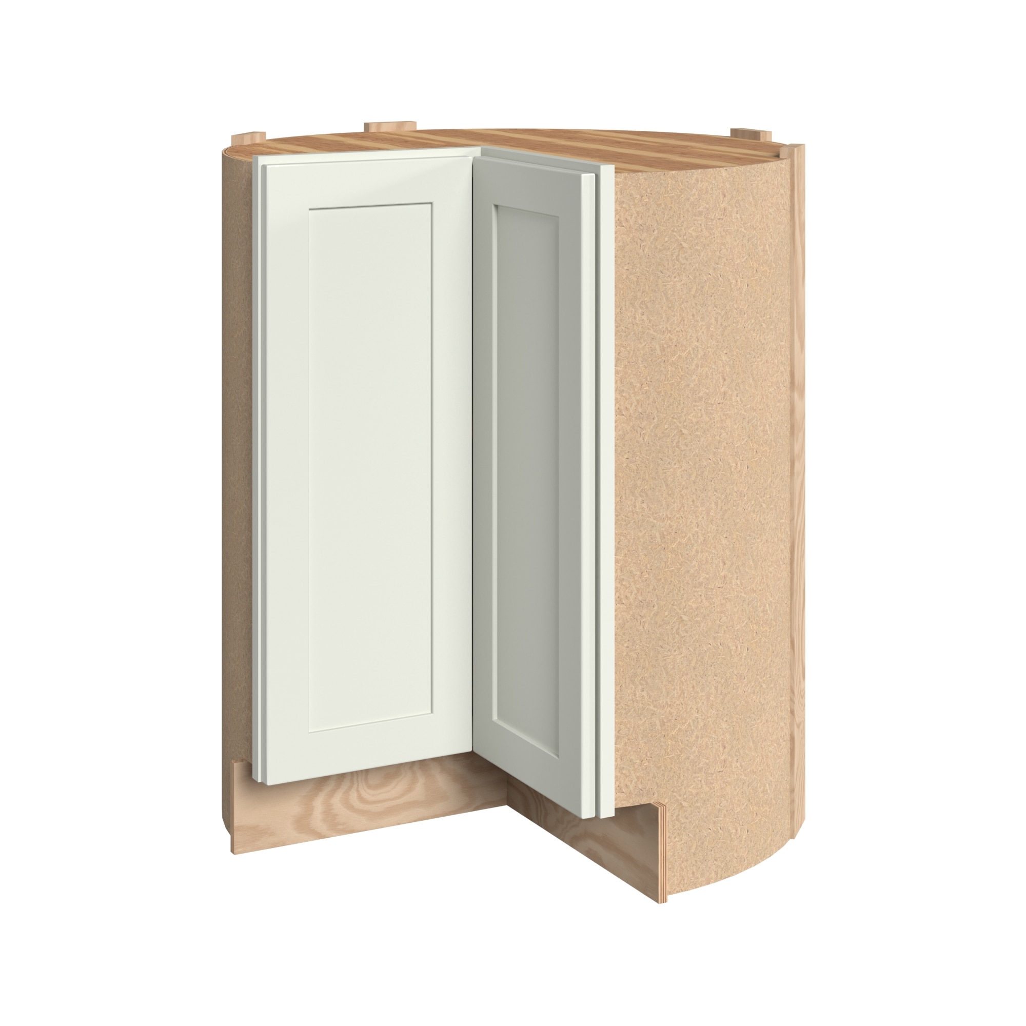 KraftMaid Momentum LS36RG71 Deveron 36-in W x 34.5-in H x 24-in D Dove White Lazy susan Corner base Fully assembled Cabinet Recessed Panel Shaker