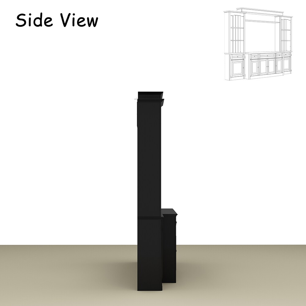 Homsee Wood Entertainment Center TV Stand with Shelves Drawers and ...