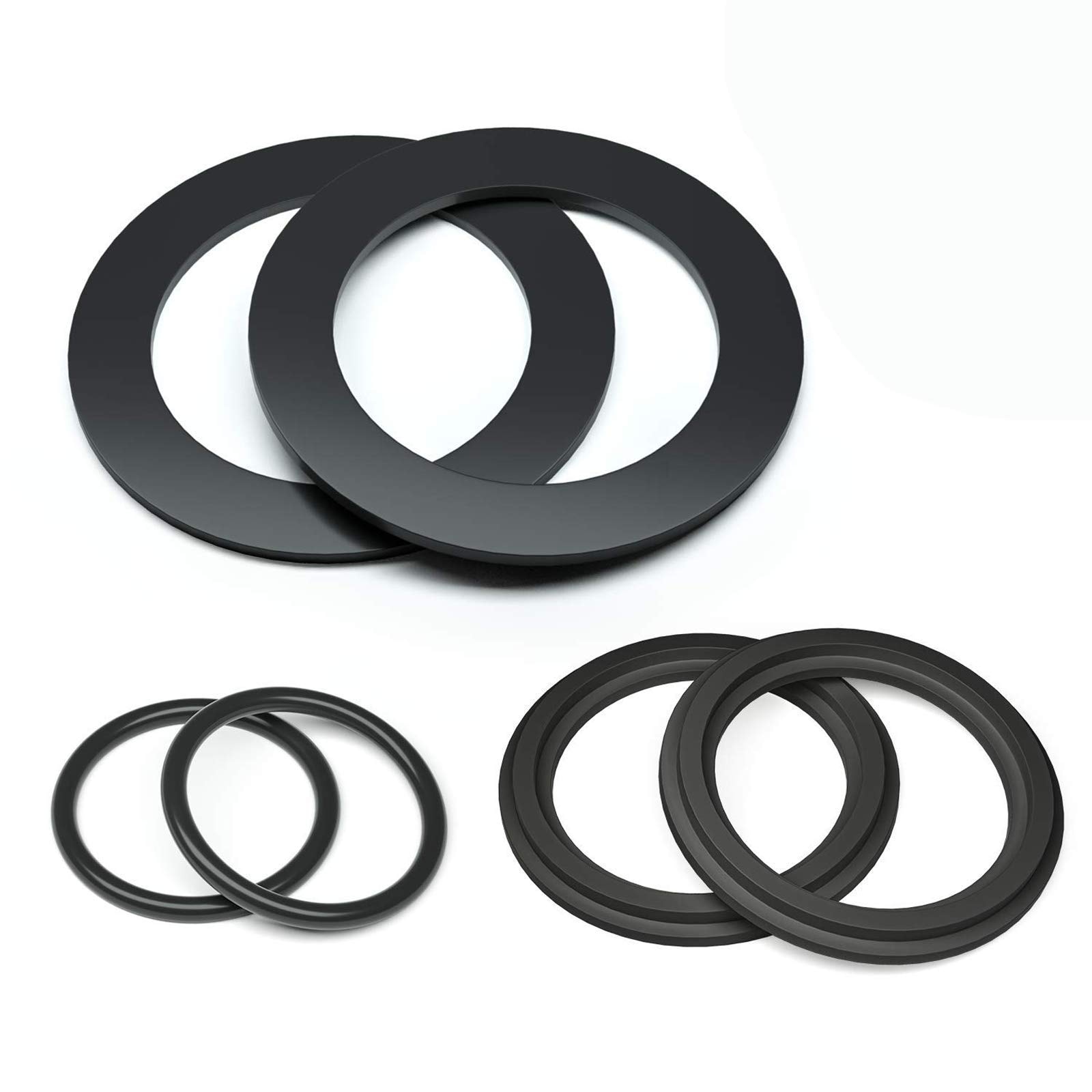 Misopily  Washer and Ring Kit for One and One Half Inch Fittings O Ring Rubber Washer for Pool Plunger Valves and Replacement Gasket Six Pieces