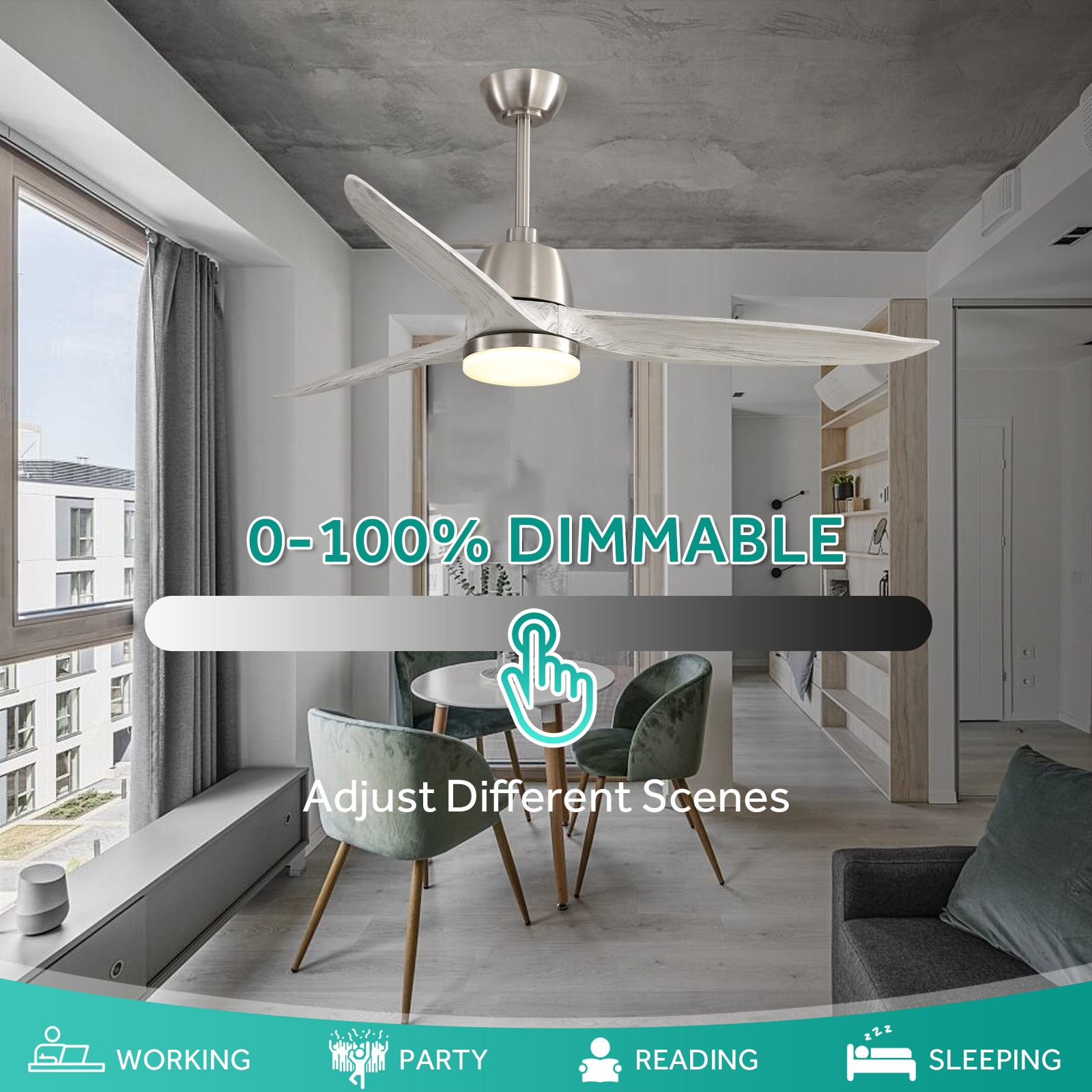 Kahomvis KB-QP56K-01SL Ceiling-Fans - View #4