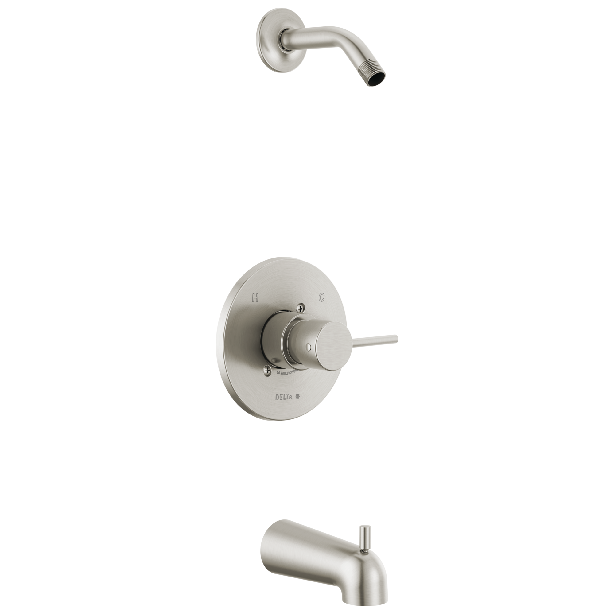 Delta T14459-SSLHD-PP Modern Stainless 1-handle Sold separately Bathtub and shower Faucet