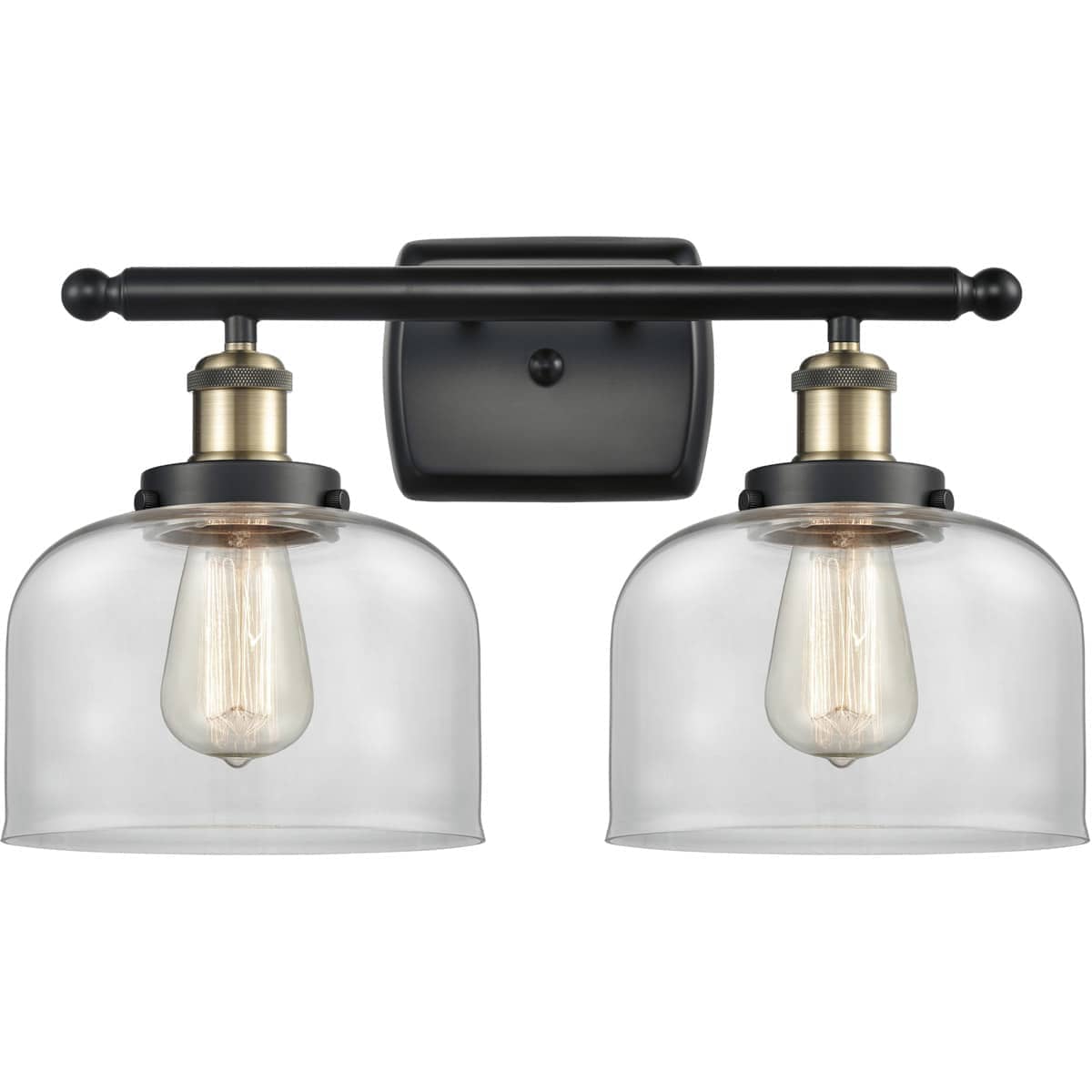 Innovations Lighting 1957361 916-2W-BAB-G72-LED Ballston Large Bell Black Antique Brass
