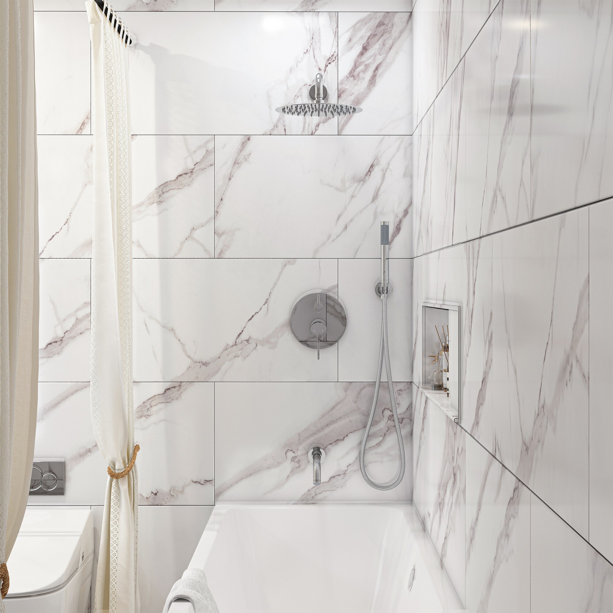 CASAINC M6646-A-10-BG Showerhead-Bar-Panels - View #2