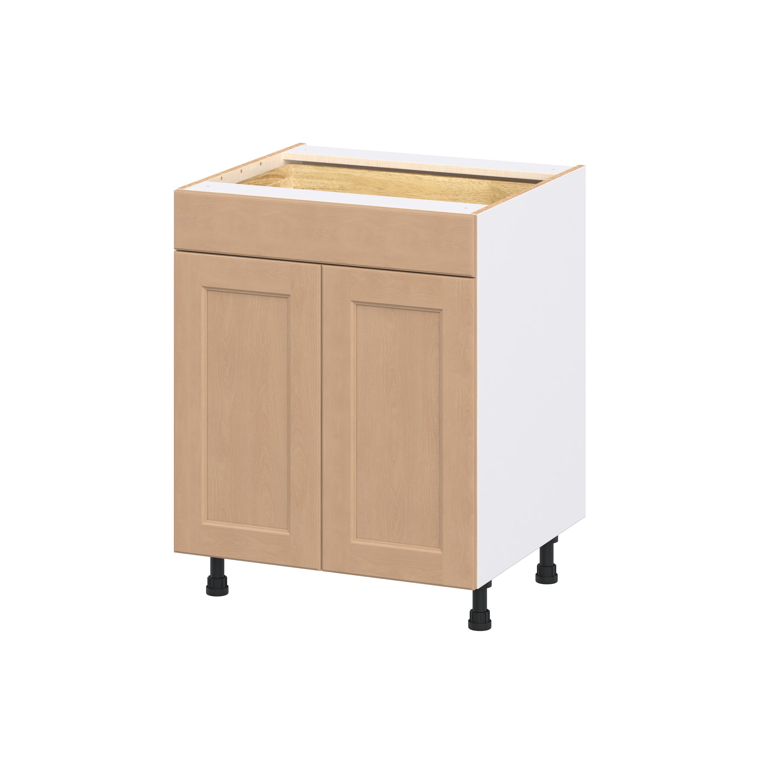 Hugo&Borg DSB27WD-RA Raleigh 27-in W x 34.5-in H x 24.5-in D Sugar Cookie Base Fully assembled Cabinet (Flat Panel Shaker)