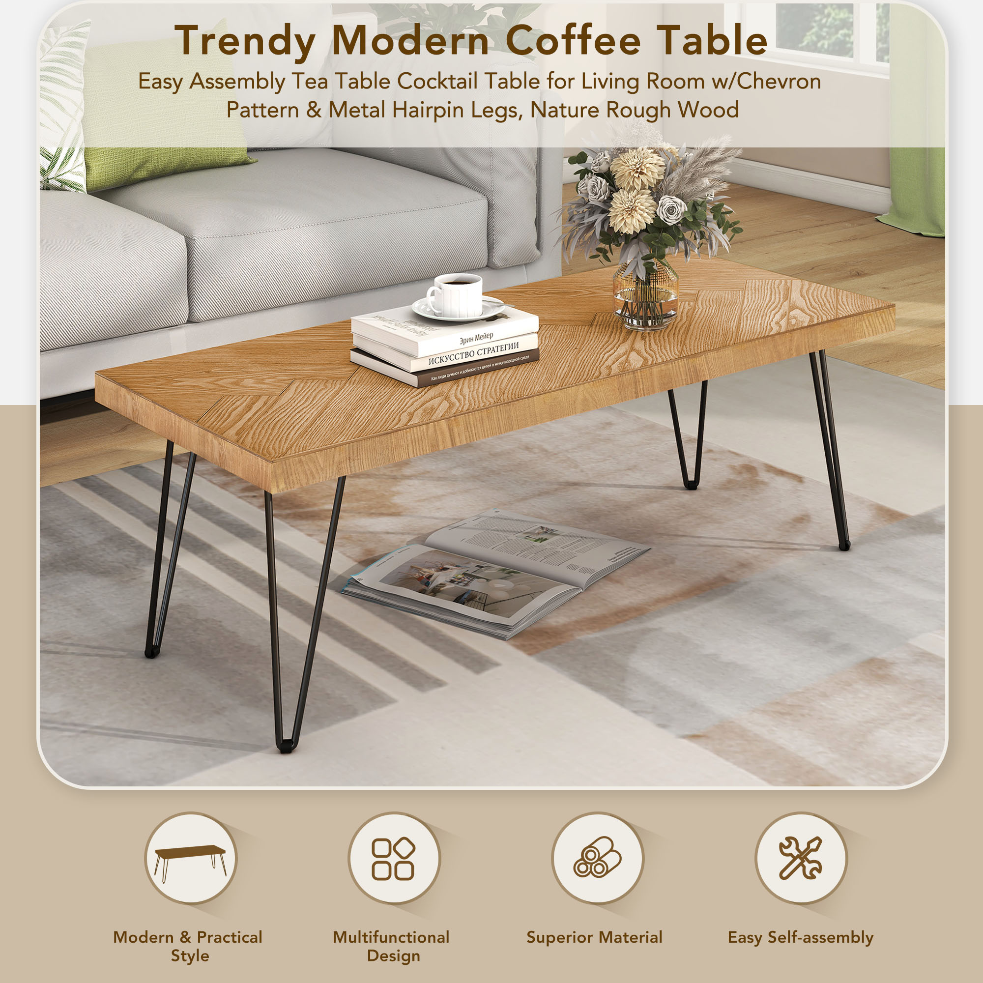 ModernLuxe WF190111AAL Coffee-Tables - View #5