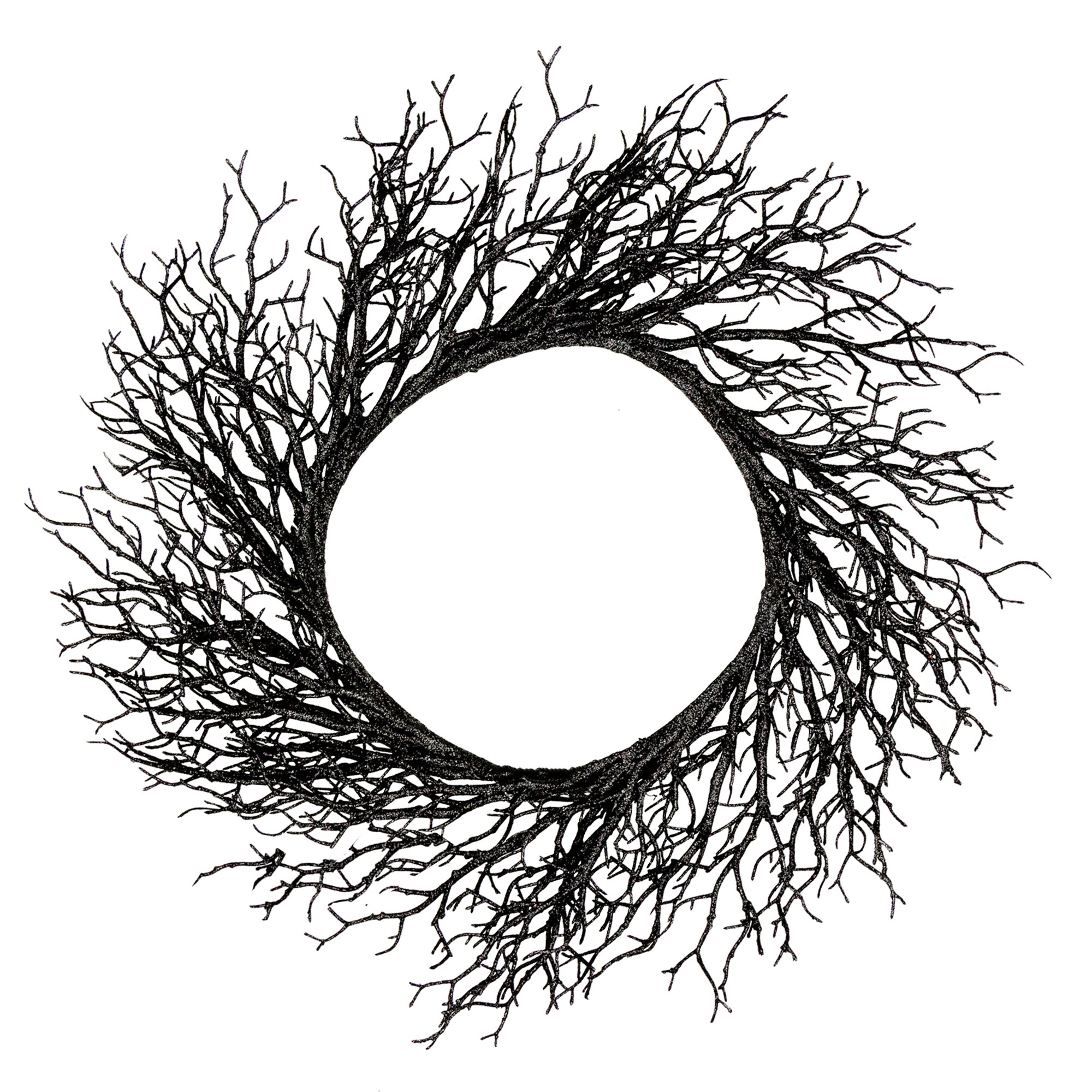 Northlight 34340445 2-ft 24-in Black Artificial wreath