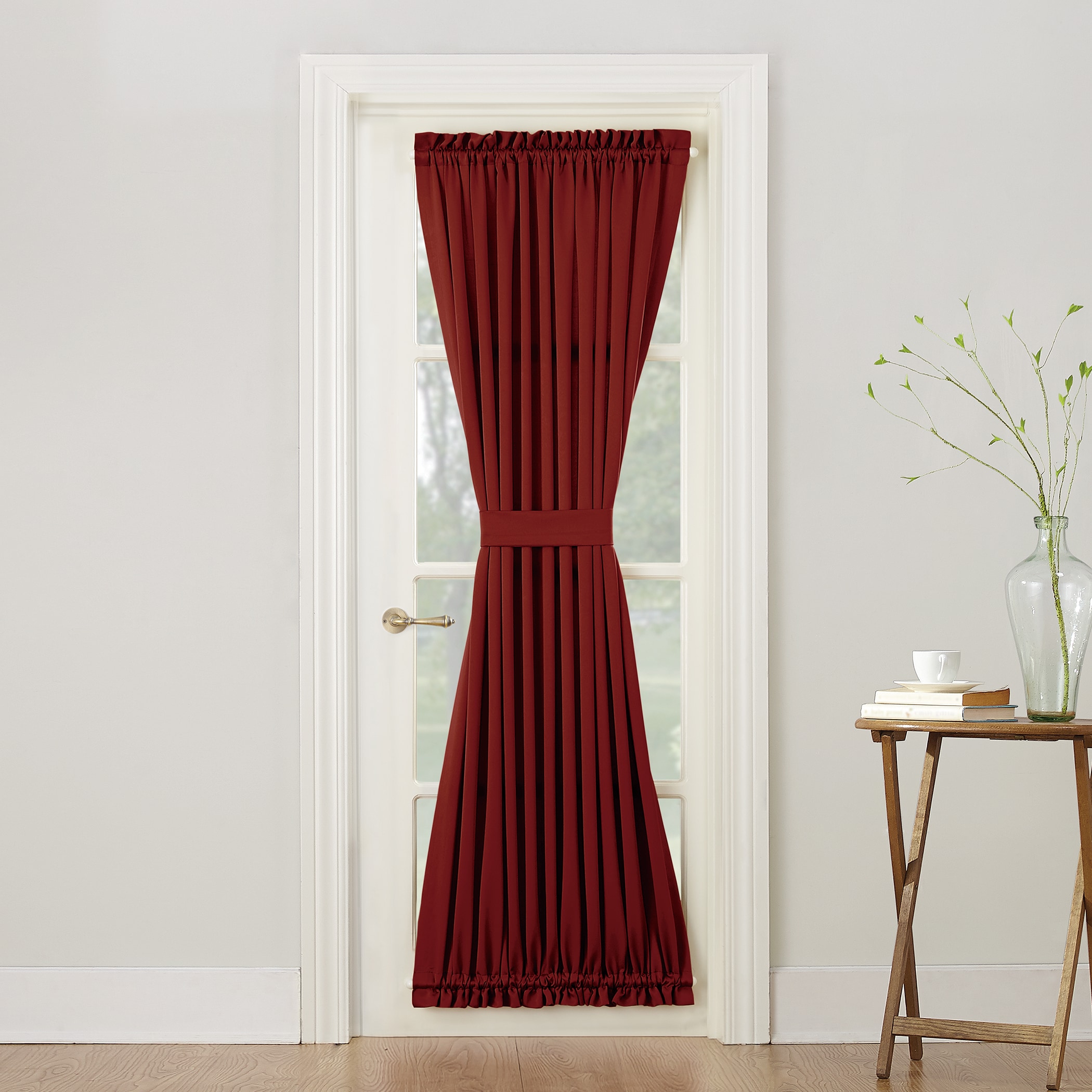Sun Zero 53309 72-in Brick Room darkening Interlined Rod pocket Single curtain panel