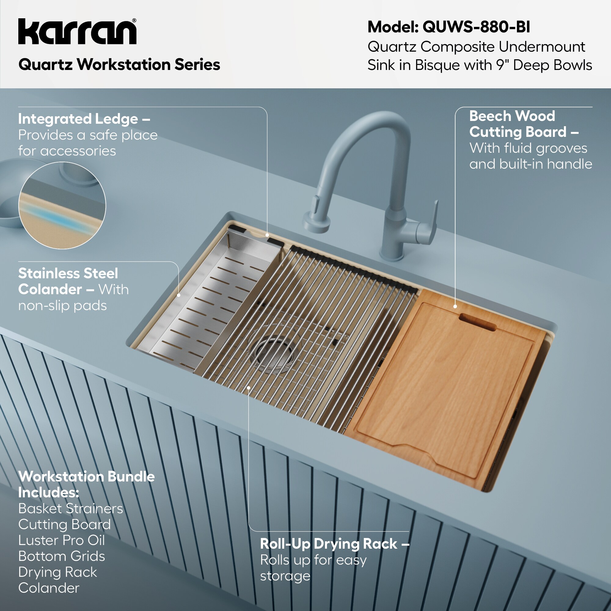 Karran QUWS-880-BI Kitchen-Sinks - View #5