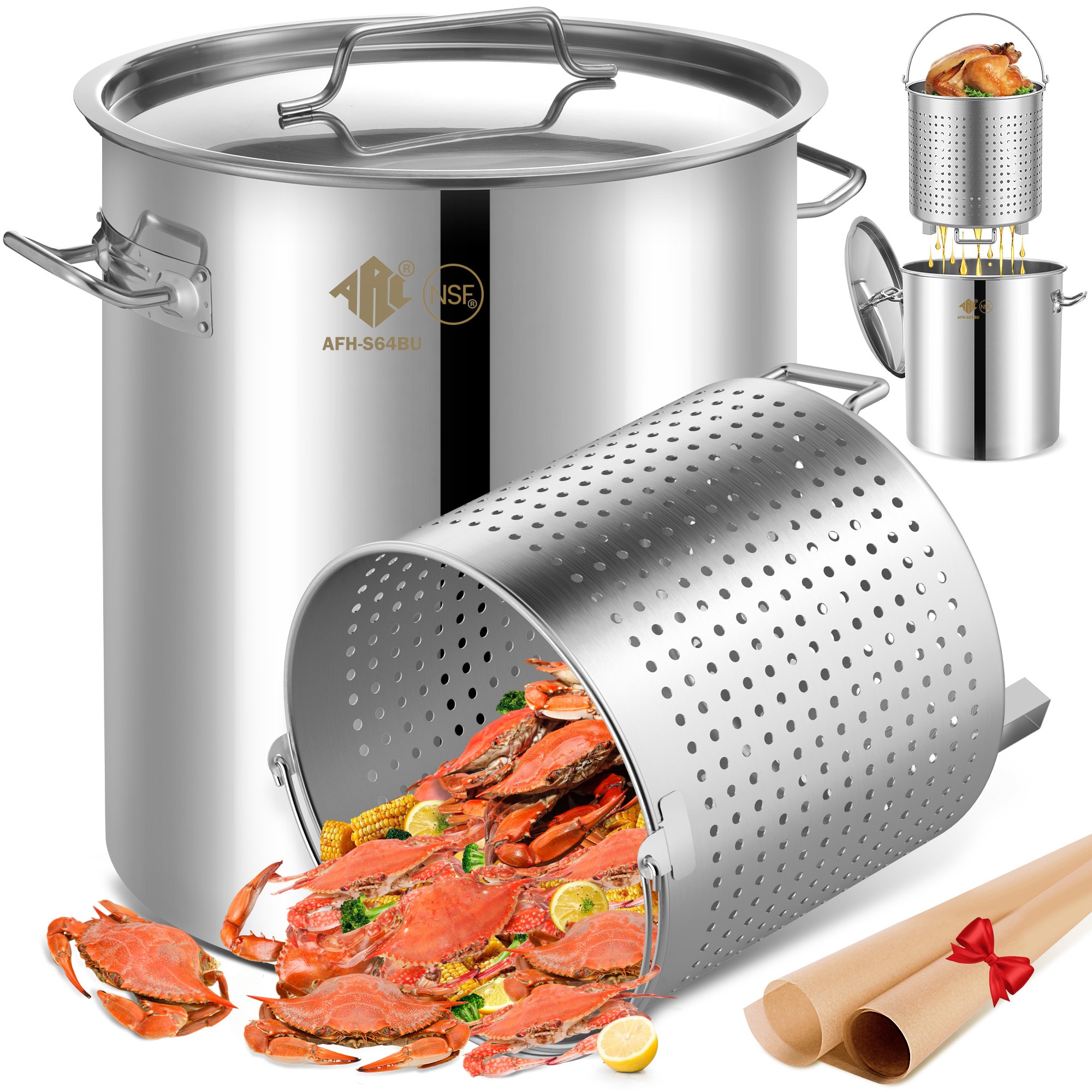 ARC Advanced Royal Champion ARC Tamale Steamer Pot - Aluminum, Stainless  Steel Finish - Cool Grip Handle - Removable Steamer Insert - Ideal for  Tamales and Seafood in the Cooking Pots department at