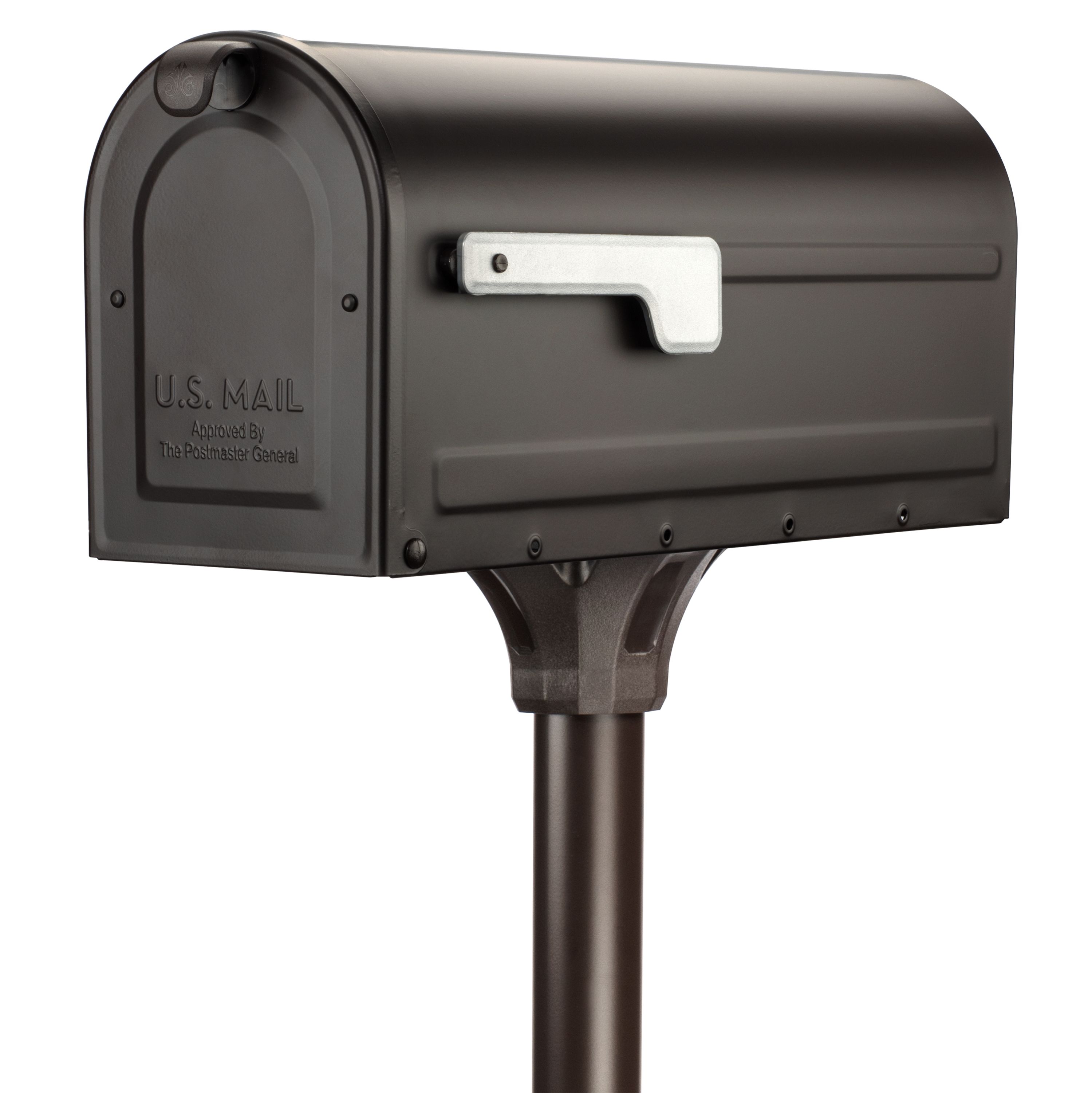 Architectural Mailboxes Ground Mount Bronze Metal Standard Mailbox with ...