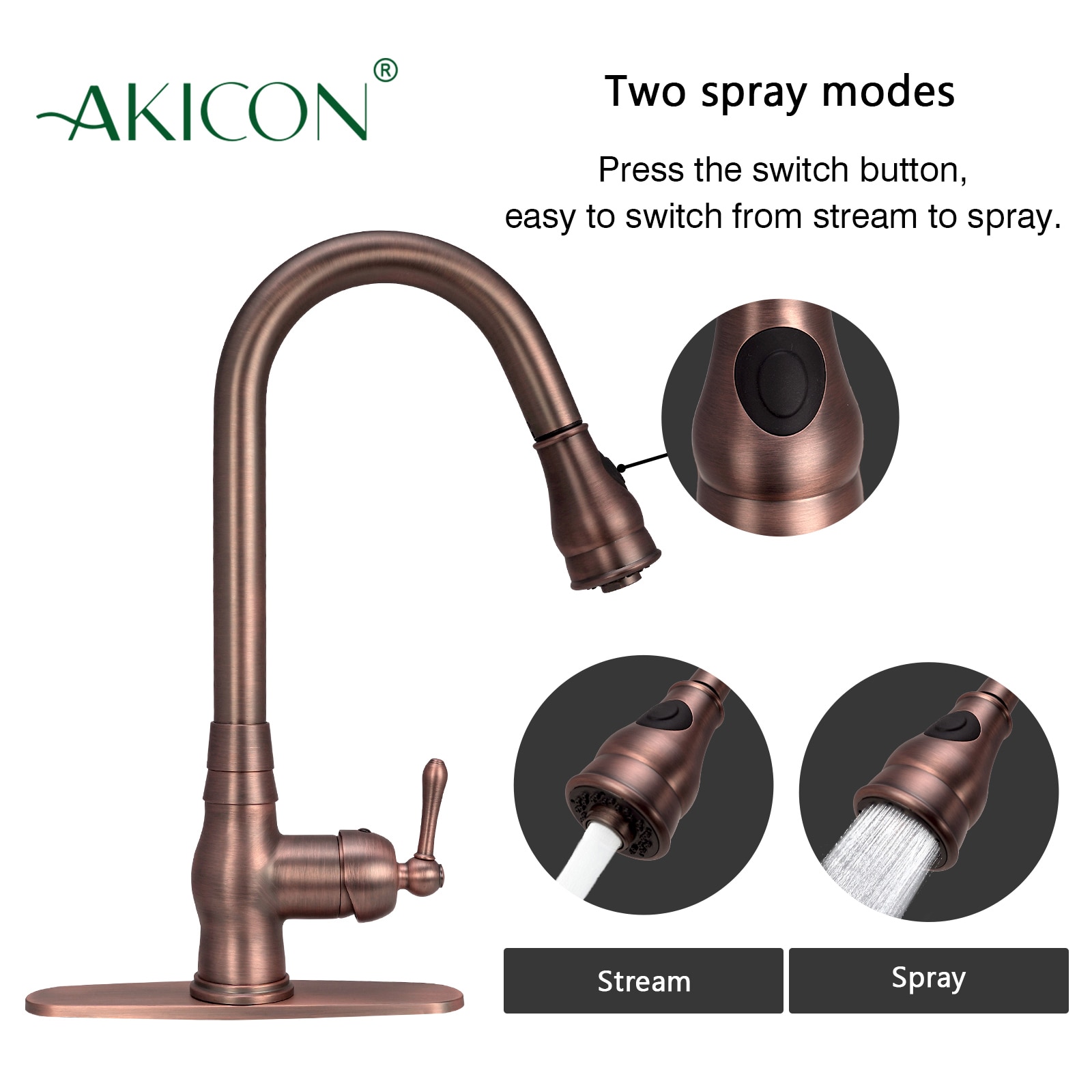 Akicon AK418-AB Kitchen-Faucets - View #4