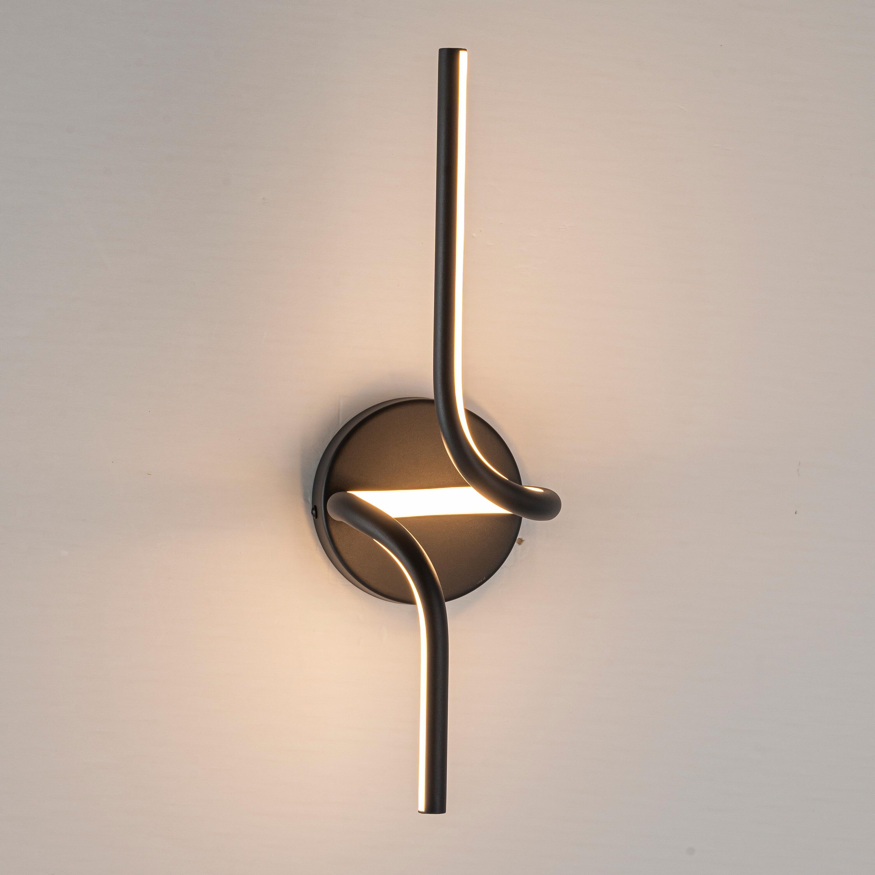 Rennnsan VL810175628 Albany 4.72-in 1 -Light Matte Black Integrated LED Modern/contemporary Vanity light