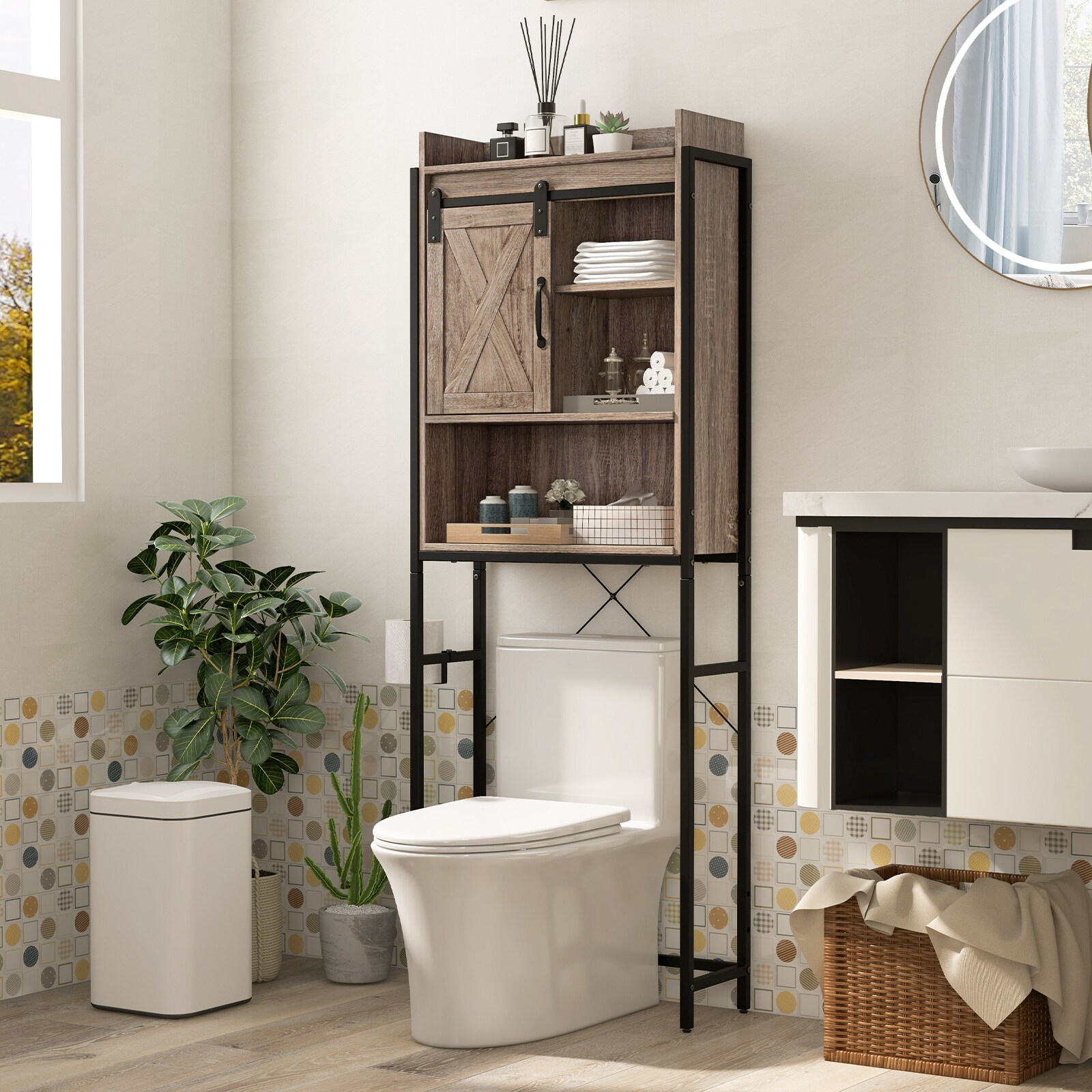 Forclover HYFE-7886GR Bathroom-Wall-Cabinets - View #5