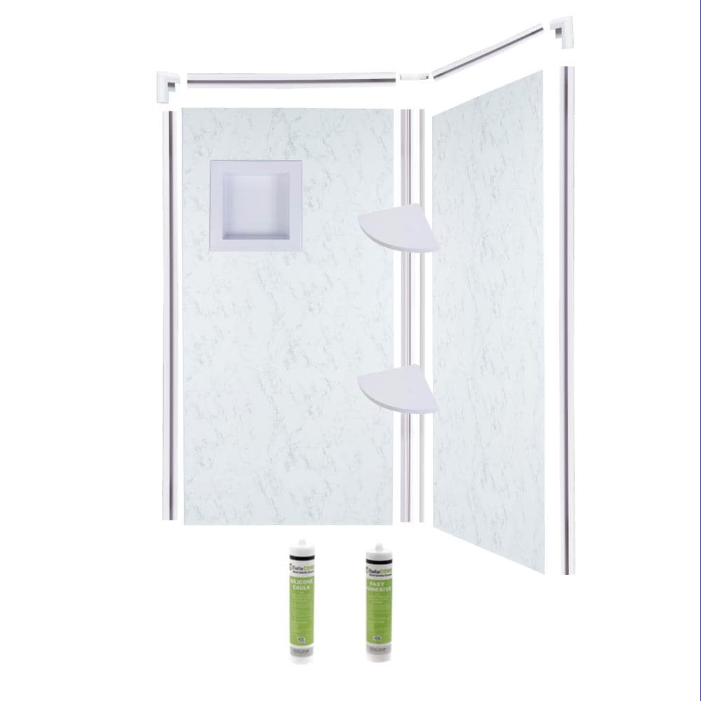 White Poly Tub and Shower Surround — Bella CORE