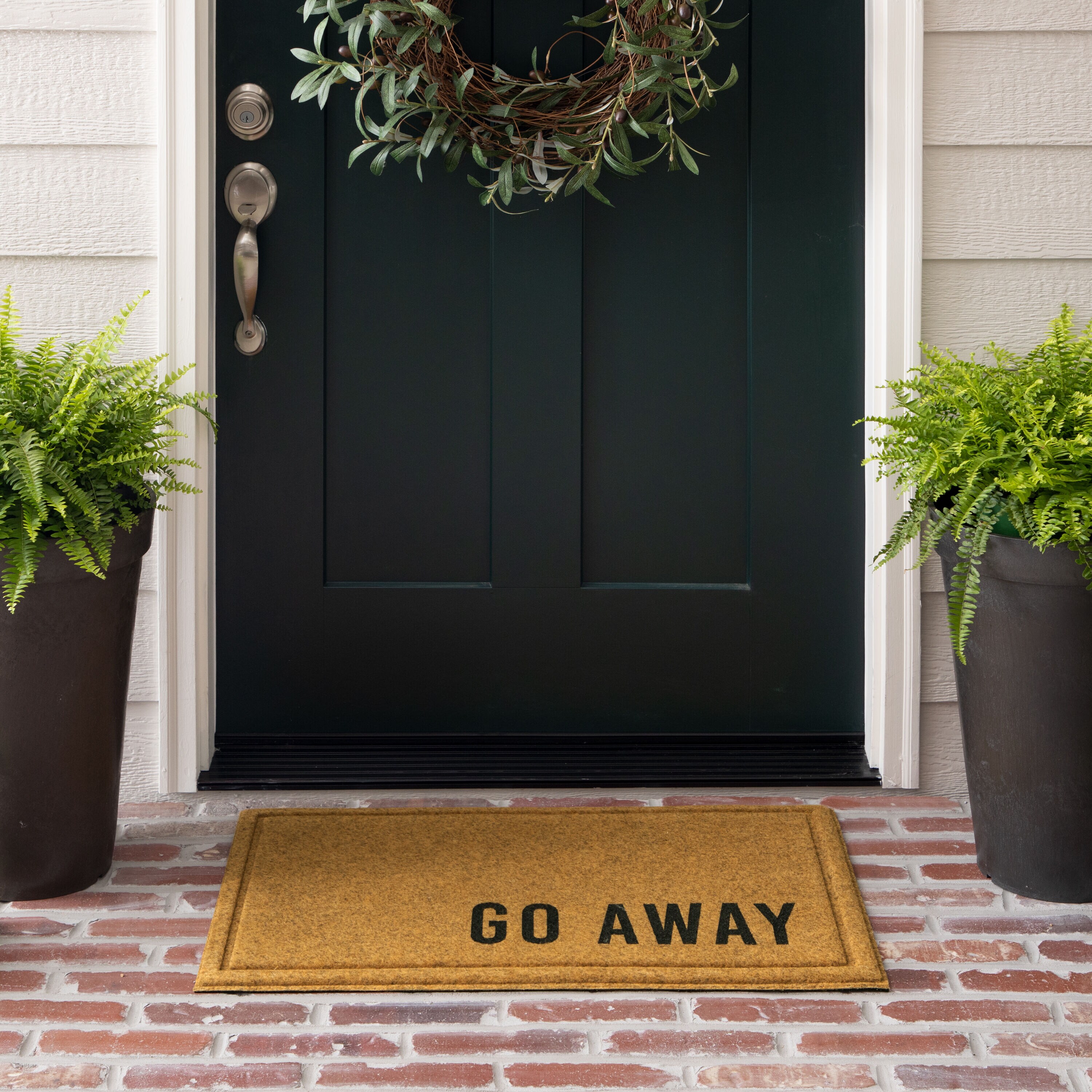 MTOUOCK Half Round Door Mats, 24x36 Inches Heavy-Duty Welcome Mat for Front Door with Non-Slip Rubber Backing, Durable Commercial Outside Doormat