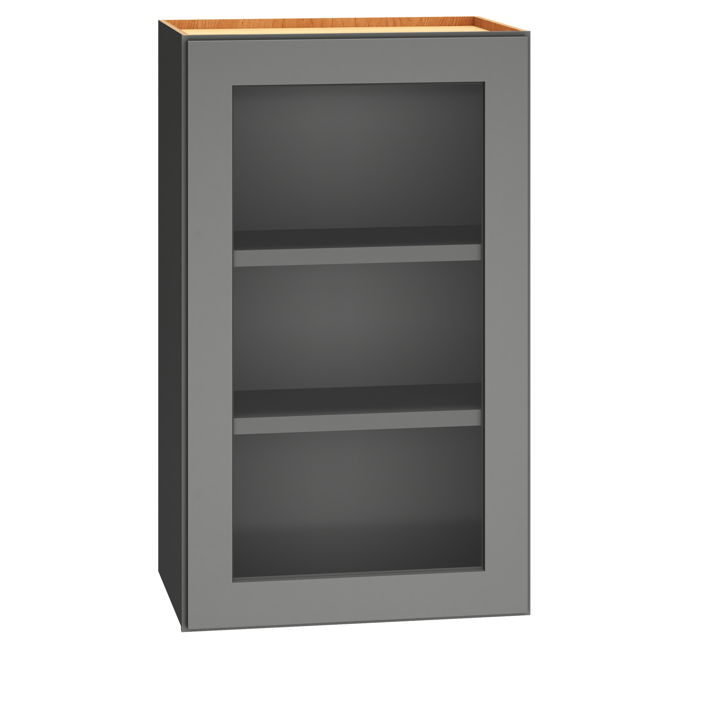 Diamond Express 328 WCG1830R Jamestown 18-in W x 30-in H x 12-in D Moonstone Gray Wall Fully assembled Plywood Cabinet (Cut for Glass Square)