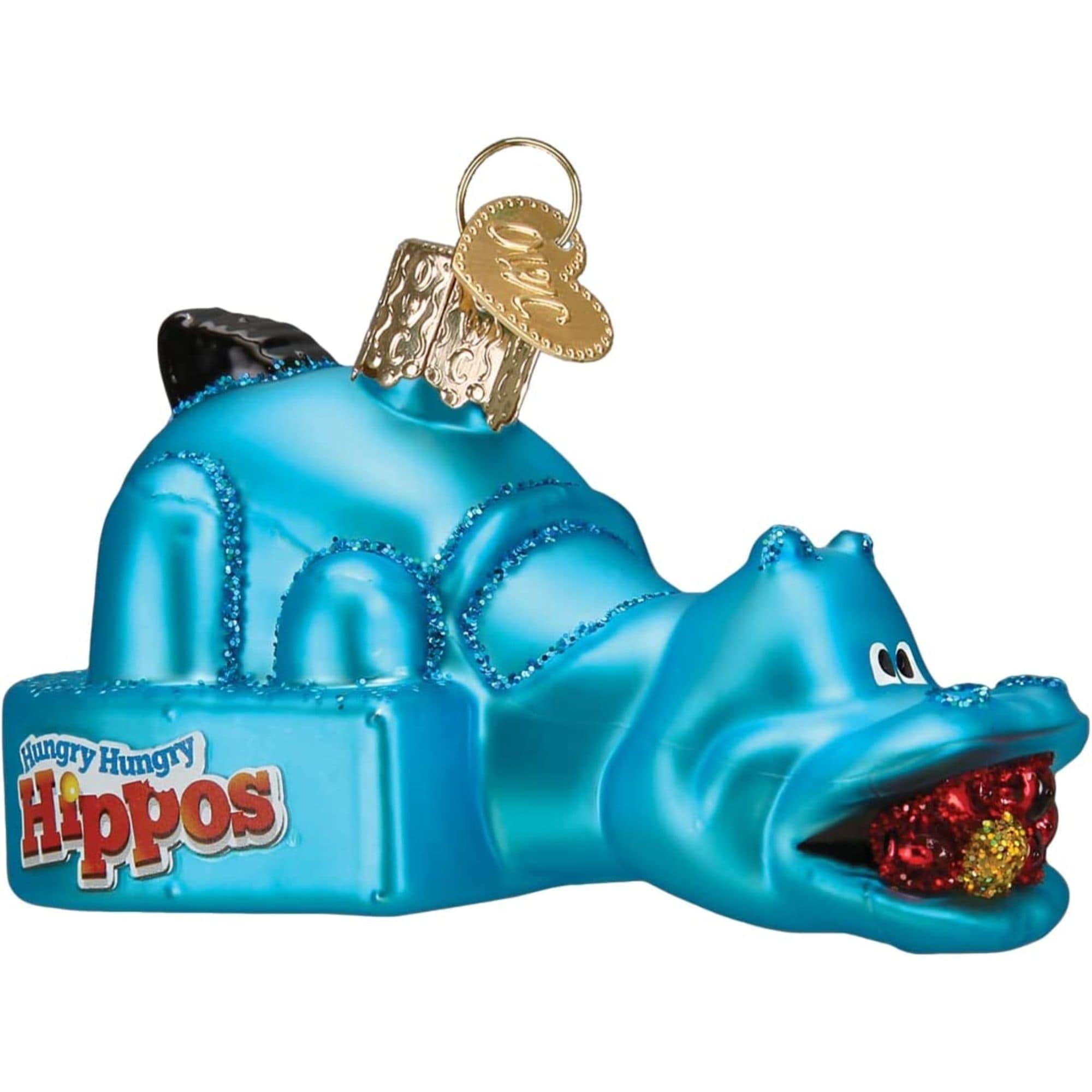 Old World Christmas 729343441867 Glass Blown Ornament for Christmas Tree - Hungry Hungry Hippos