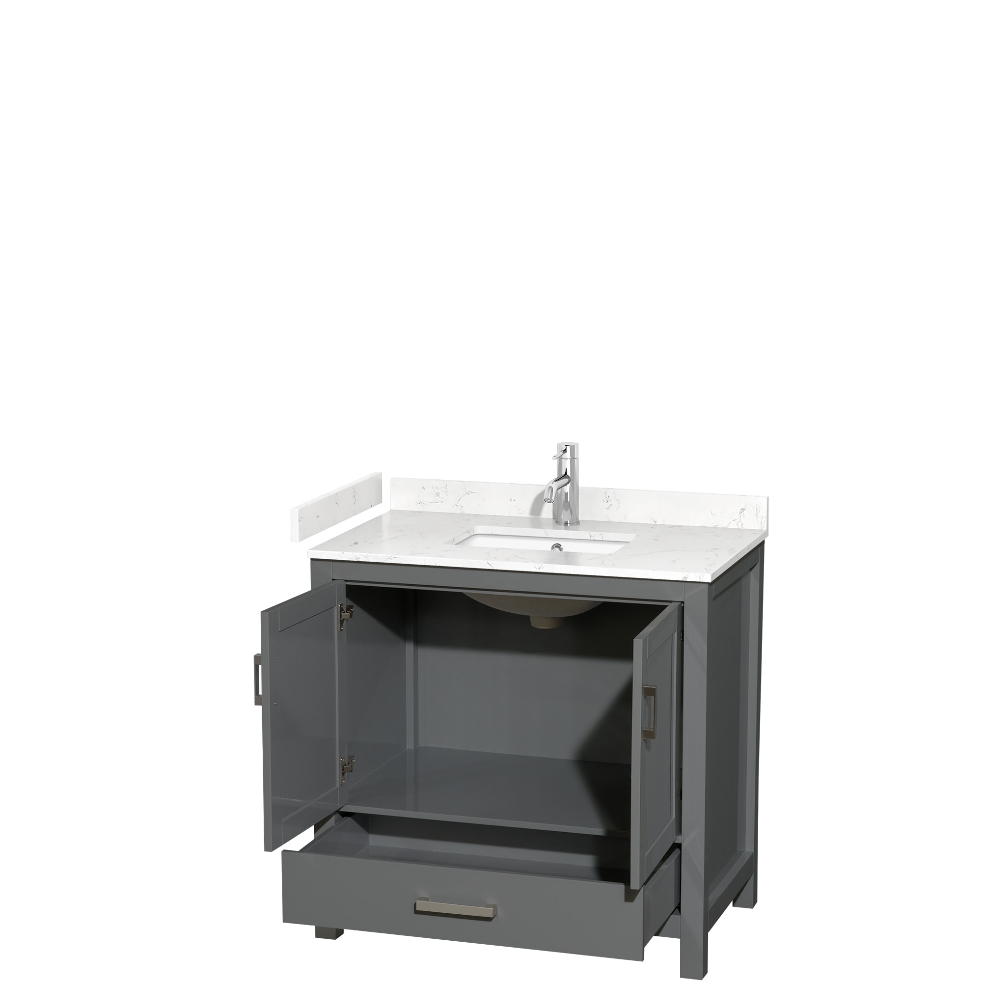 Wyndham Collection WCS141436SKGC2UNSMXX Bath-Vanity-Combo - View #2