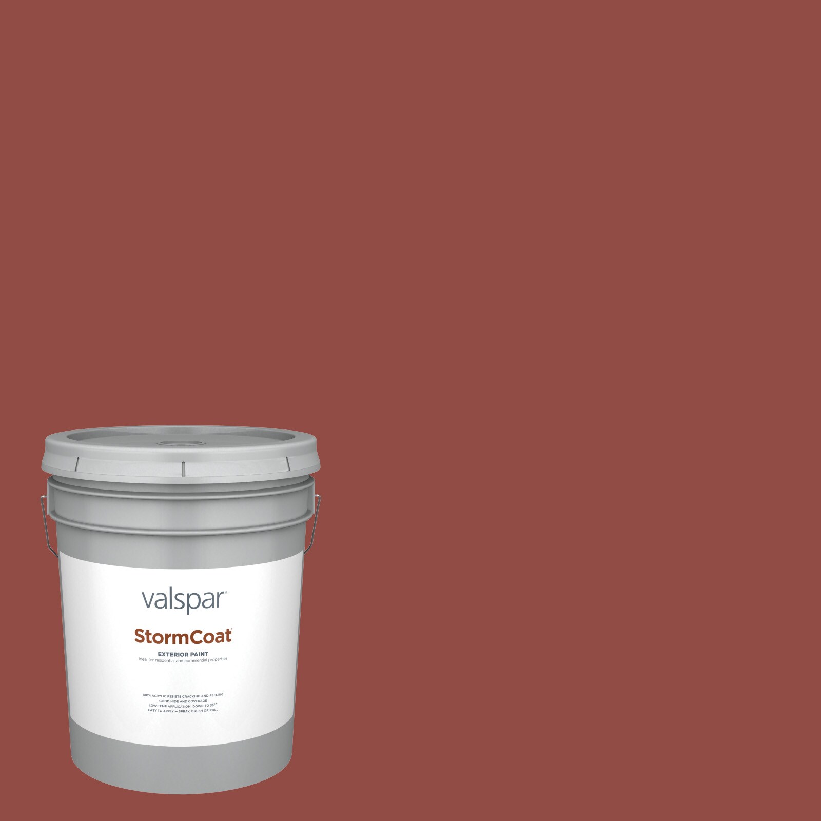 Valspar 2002-5A-148837 Storm Coat Semi-gloss Decadent Red 2002-5A Latex Exterior ( 5-gallon )