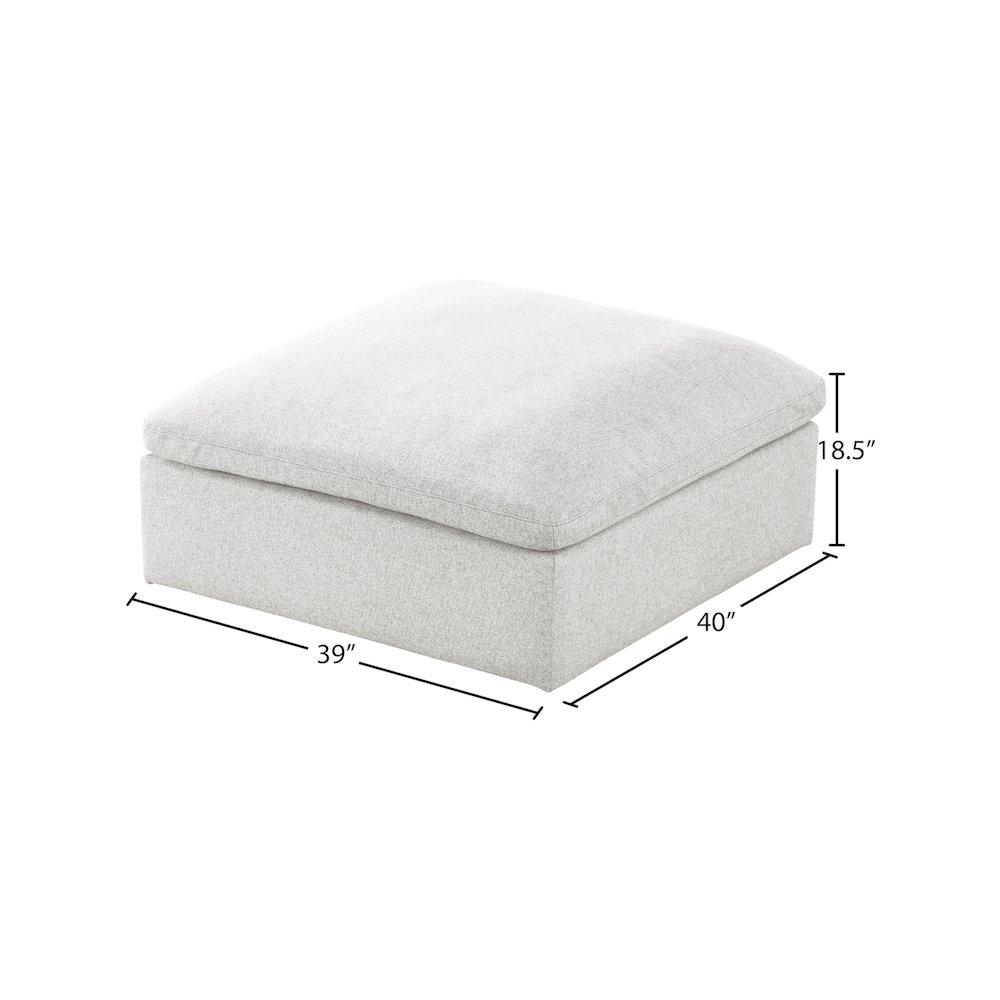Meridian 601CREAM-OTT Indoor-Ottomans - View #3