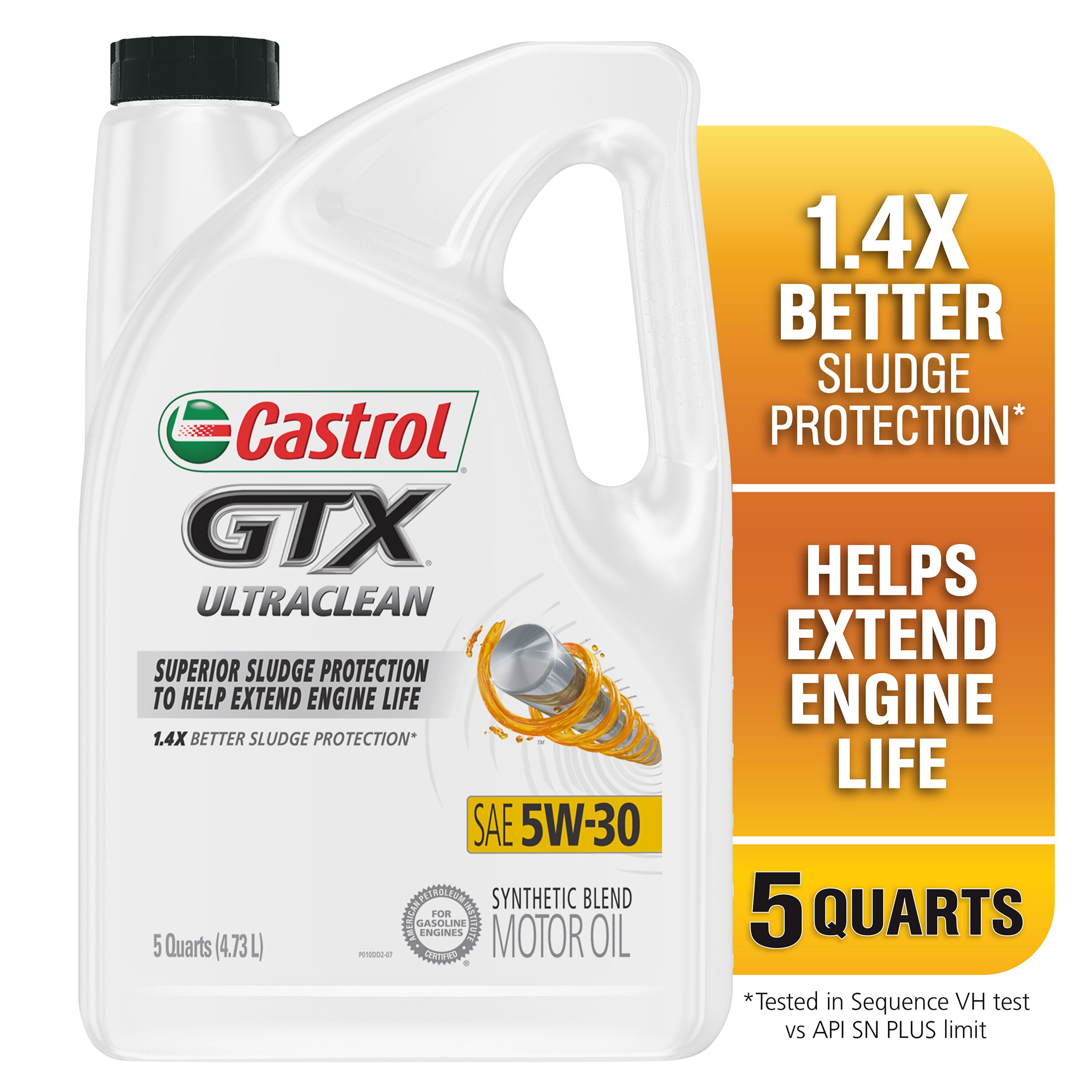 Castrol GTX Motor Oil, SAE 5W-30 - 5 qt