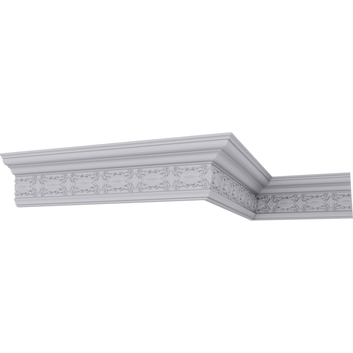 Ekena Millwork MLD05X03X06IS-CASE-2 3-1/2-in T x 6-1/8-in W x 7-ft 10-1/2-in L Primed Urethane Crown Moulding 2 -Pack