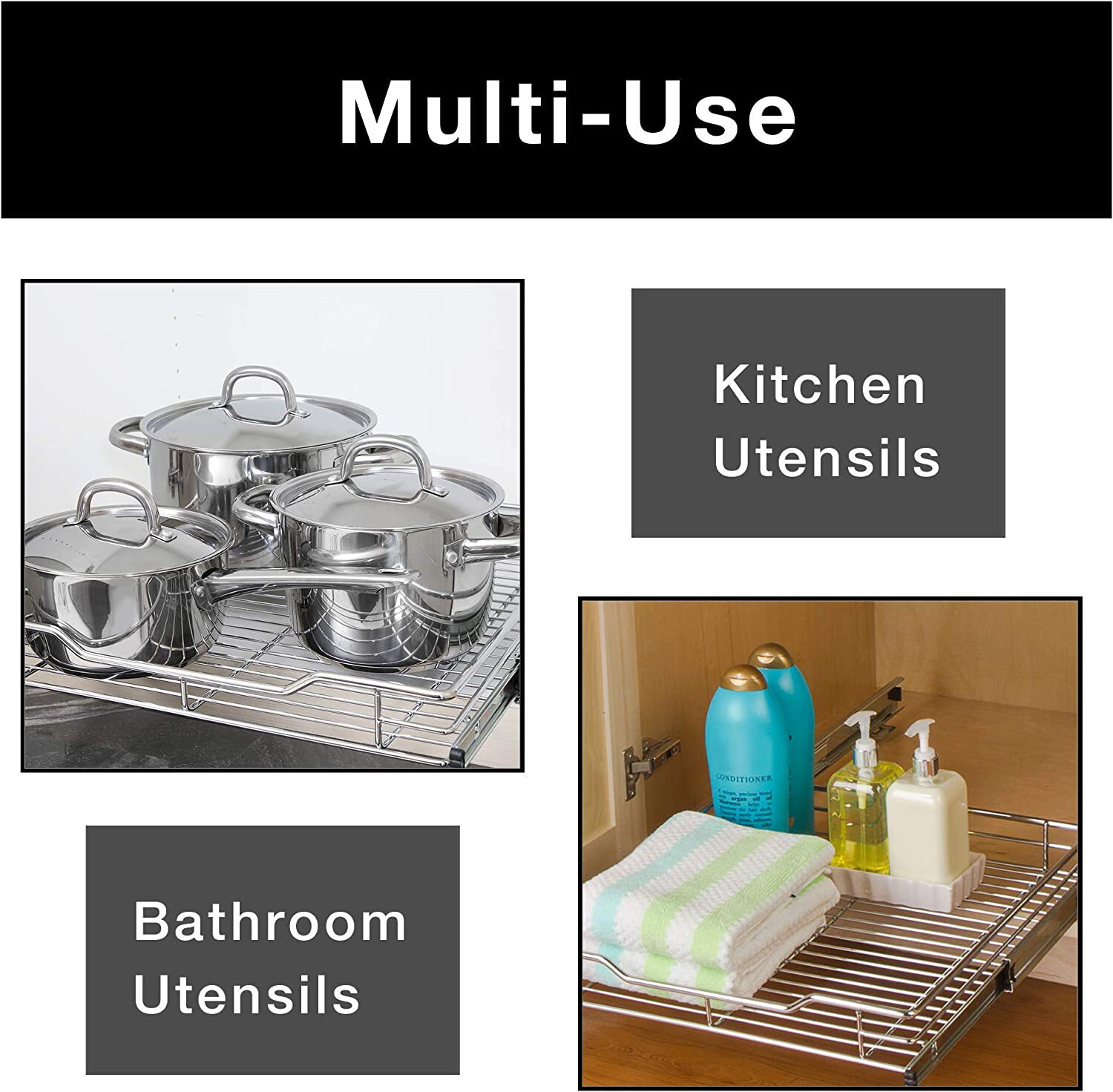 Smart Design 8435290 Pull-Out-Cabinet-Baskets - View #5