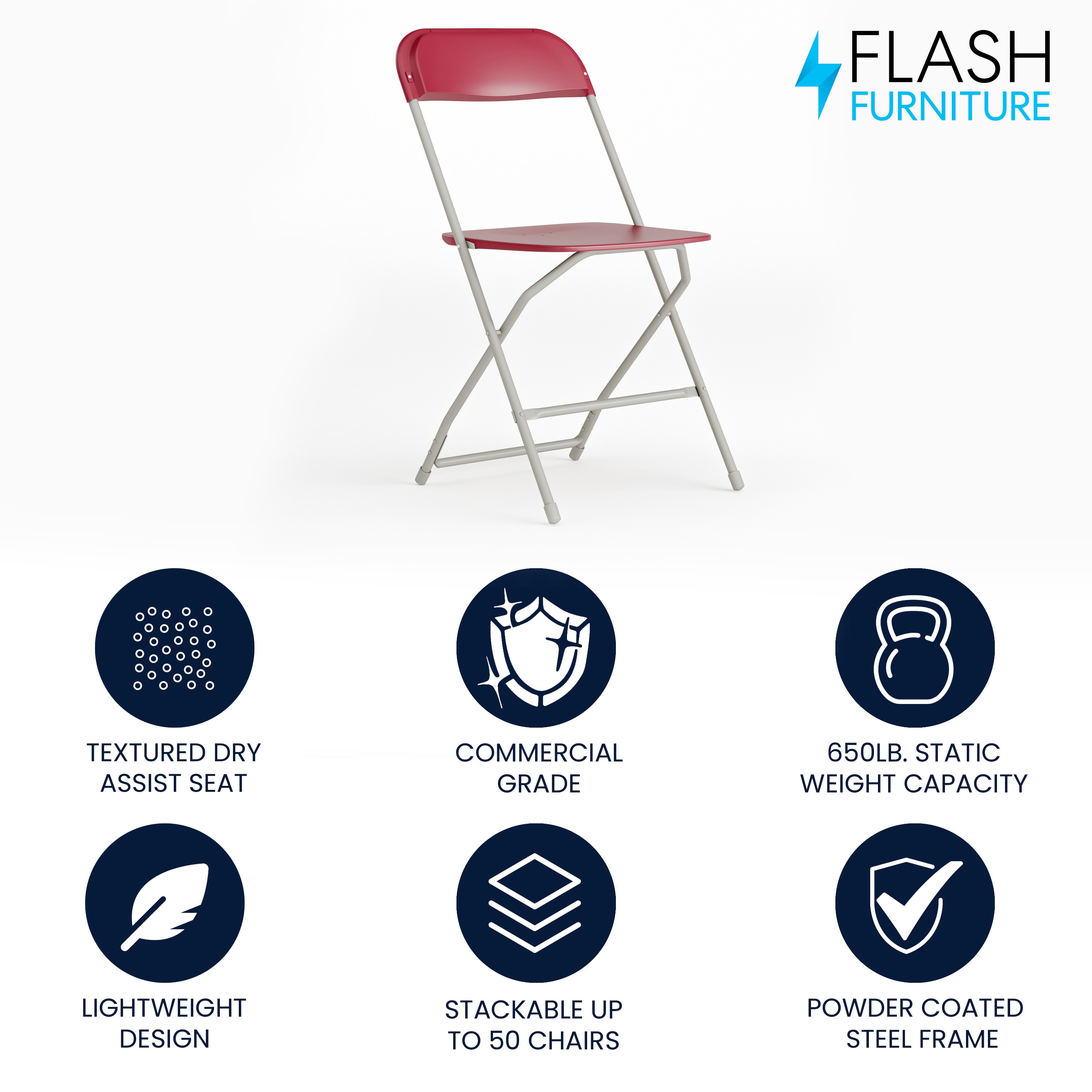 Flash Furniture Whitney 6 Pack Blue Plastic Stackable School Chair With 13 25 Seat Height