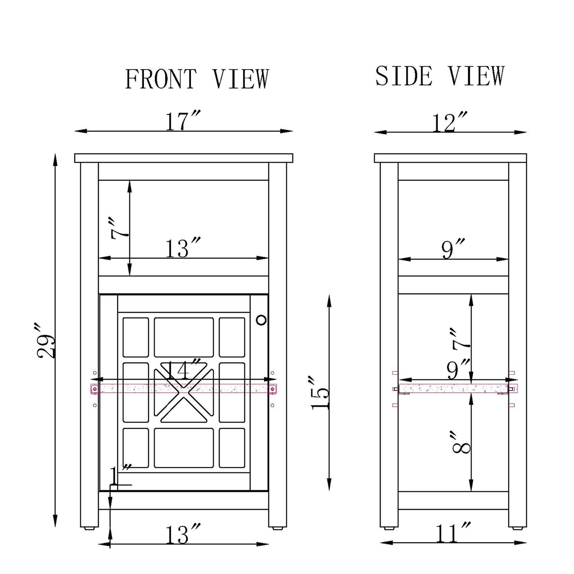 Alaterre Furniture ANDE78WH Linen-Cabinets - View #6