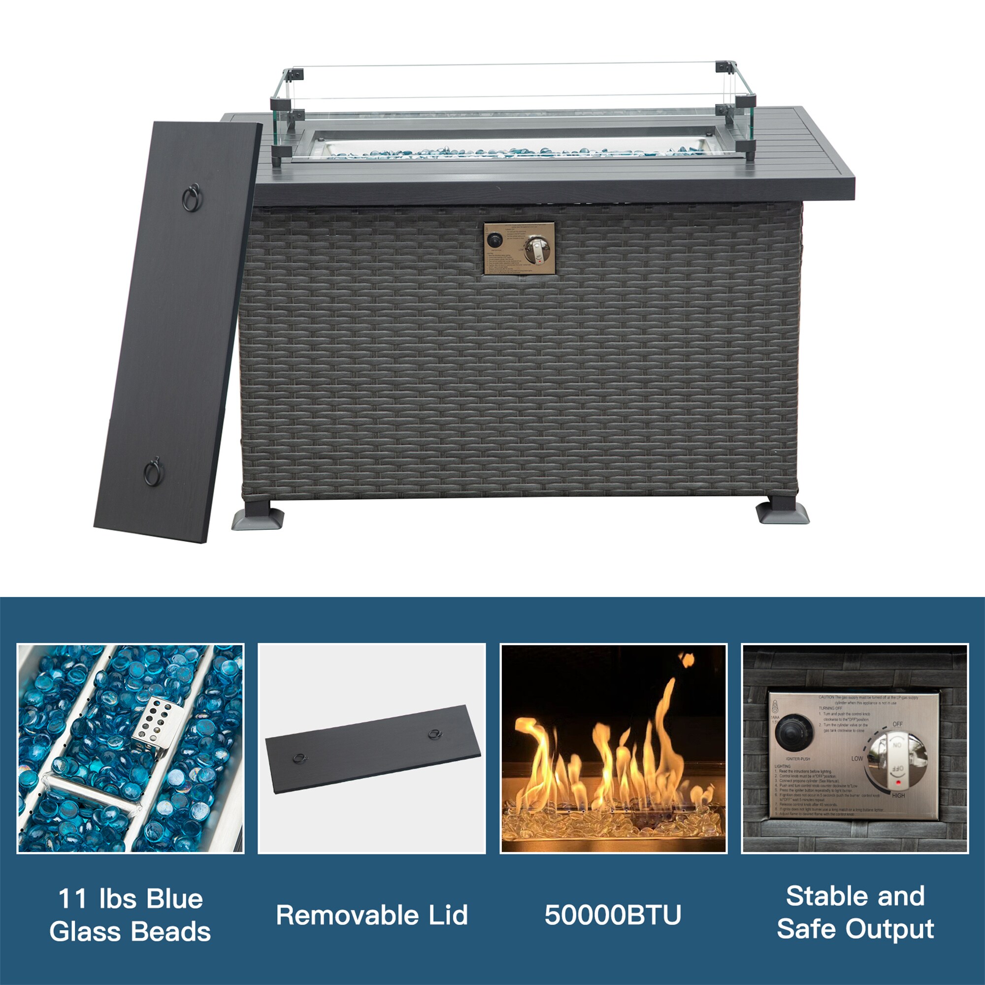 GDFStudio 333554 Outdoor-Gas-Firepits - View #5