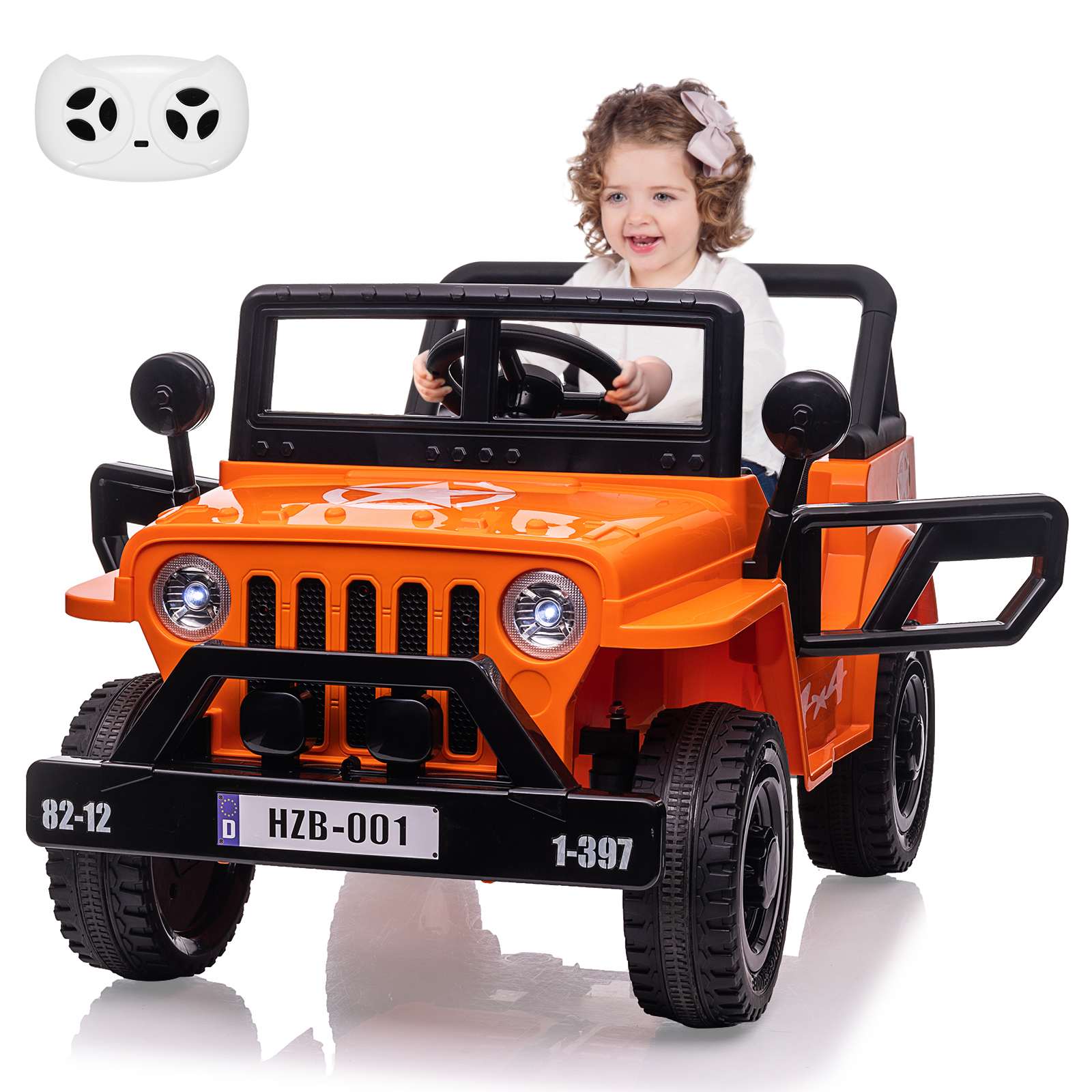 Qeetex SUN-PTO-0YSA536I 12V Kids Ride On Truck with Remote Control Spring Suspension
