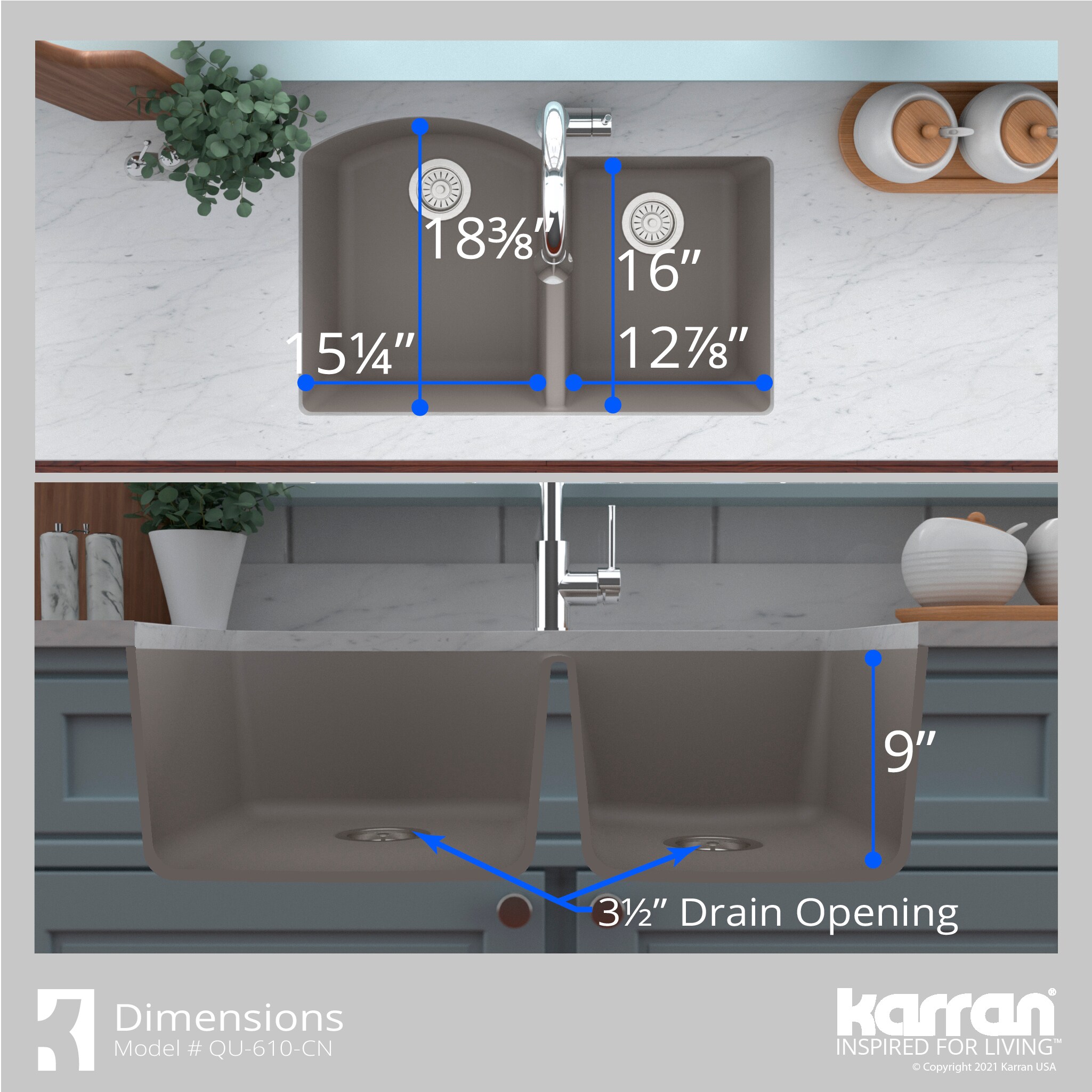 Karran QU-610-CN Kitchen-Sinks - View #8