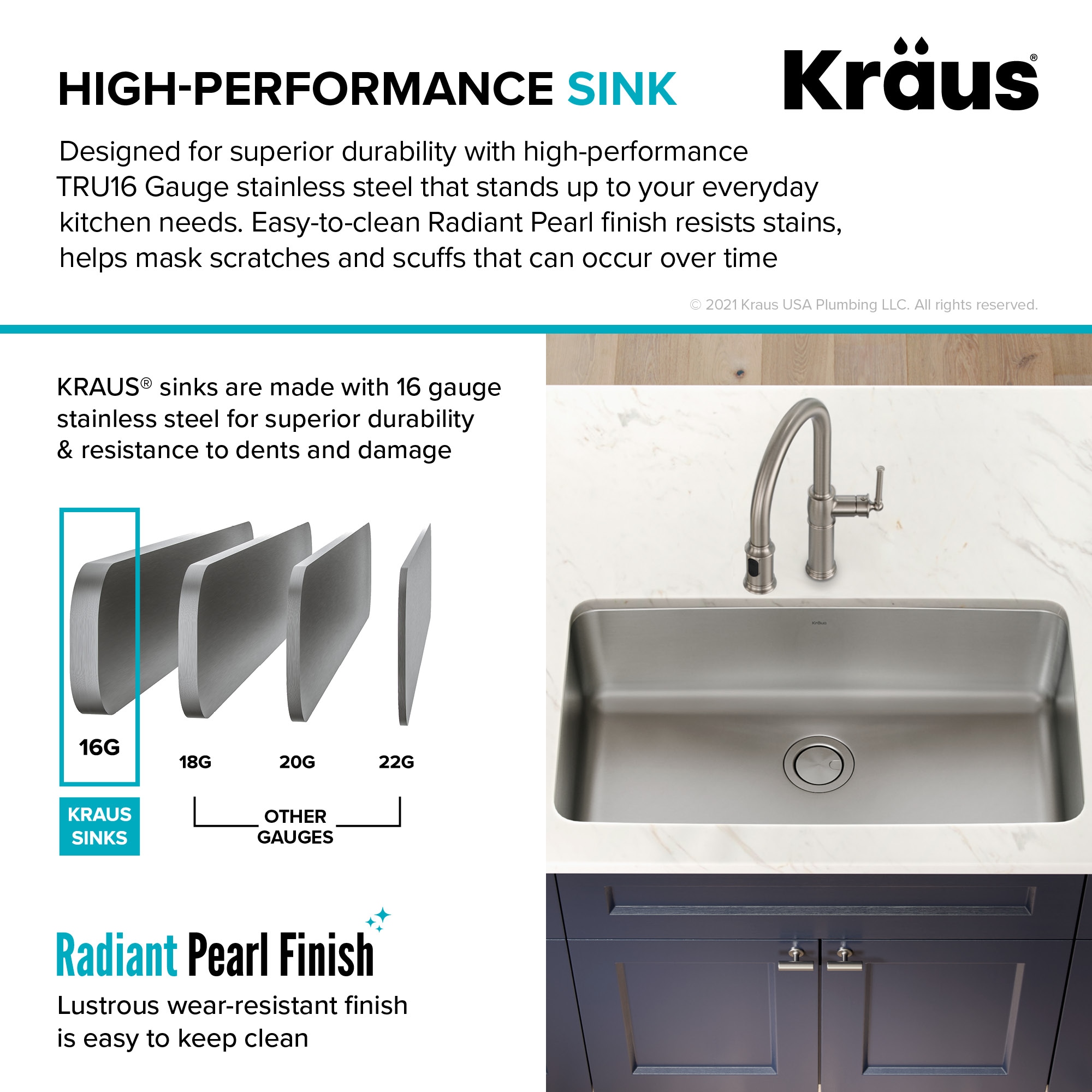 Kraus KA1US33B Kitchen-Sinks - View #6