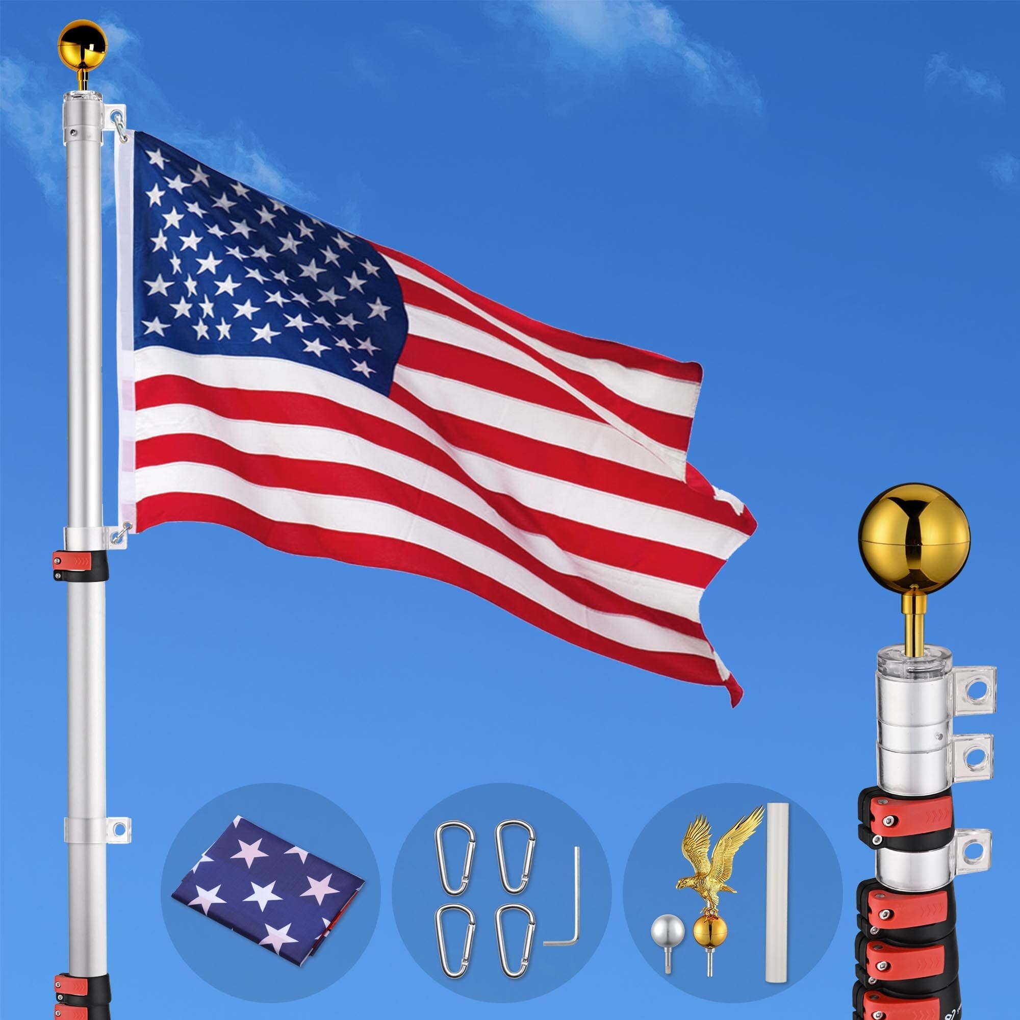 Yescom 22FLPSET026-FPT04-15 Flag-Poles - View #7