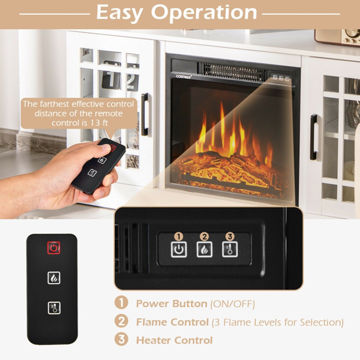Clihome CL-WHUS-10105 Electric-Fireplaces - View #9