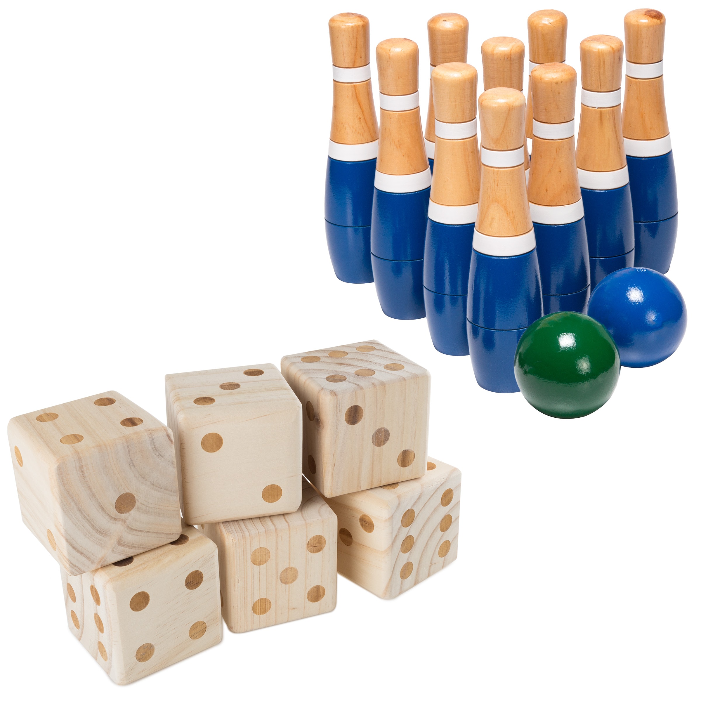 Hey! Play! 80-LB8-ZS Indoor/Outdoor Bowling with Case
