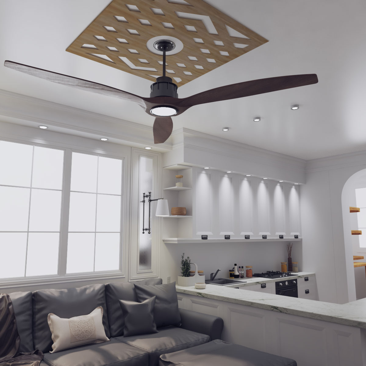 Ekena Millwork CMWP22X22X0375CHHI Ceiling-Medallions - View #13