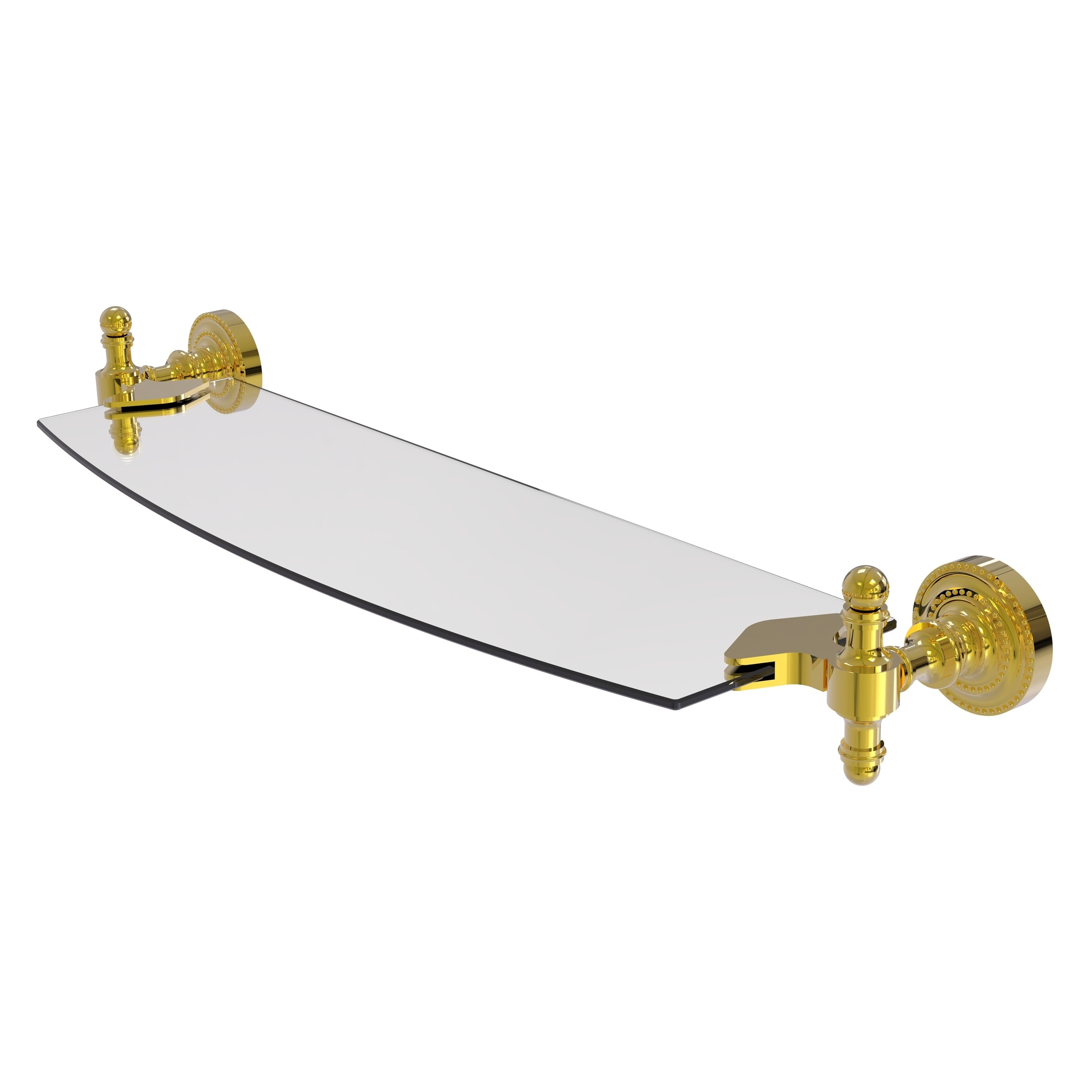 Allied Brass RD-33/18-PB Retro Dot Polished Brass Wall mount Bathroom Shelf ( 18-in x 2.5-in x 5-in )