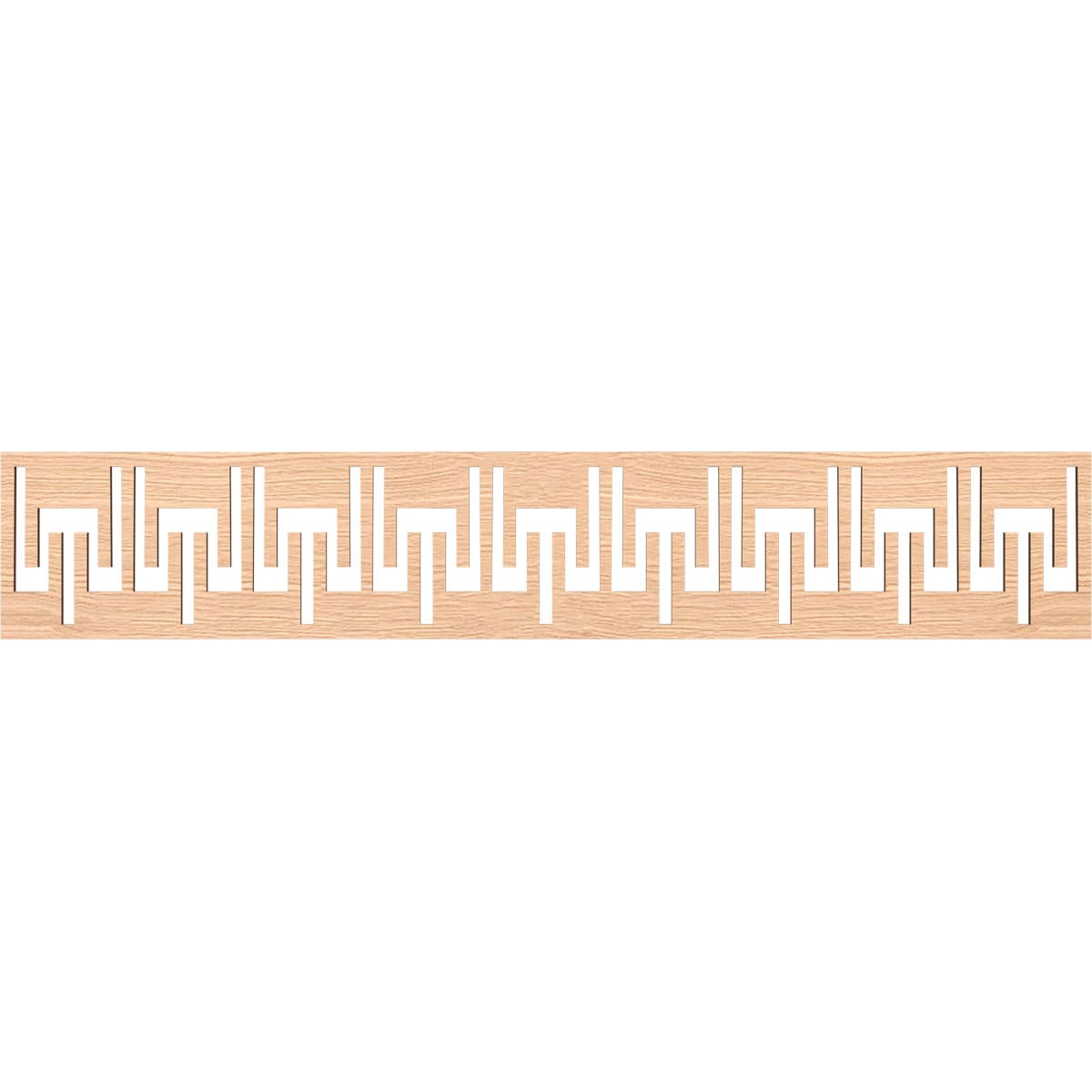 Ekena Millwork MLDA08X46VICRO Victory Fretwork Flat Trim 8-in x 3.89-ft Red Oak Brown Unfinished 2157140 Pierced Wall Panel Moulding