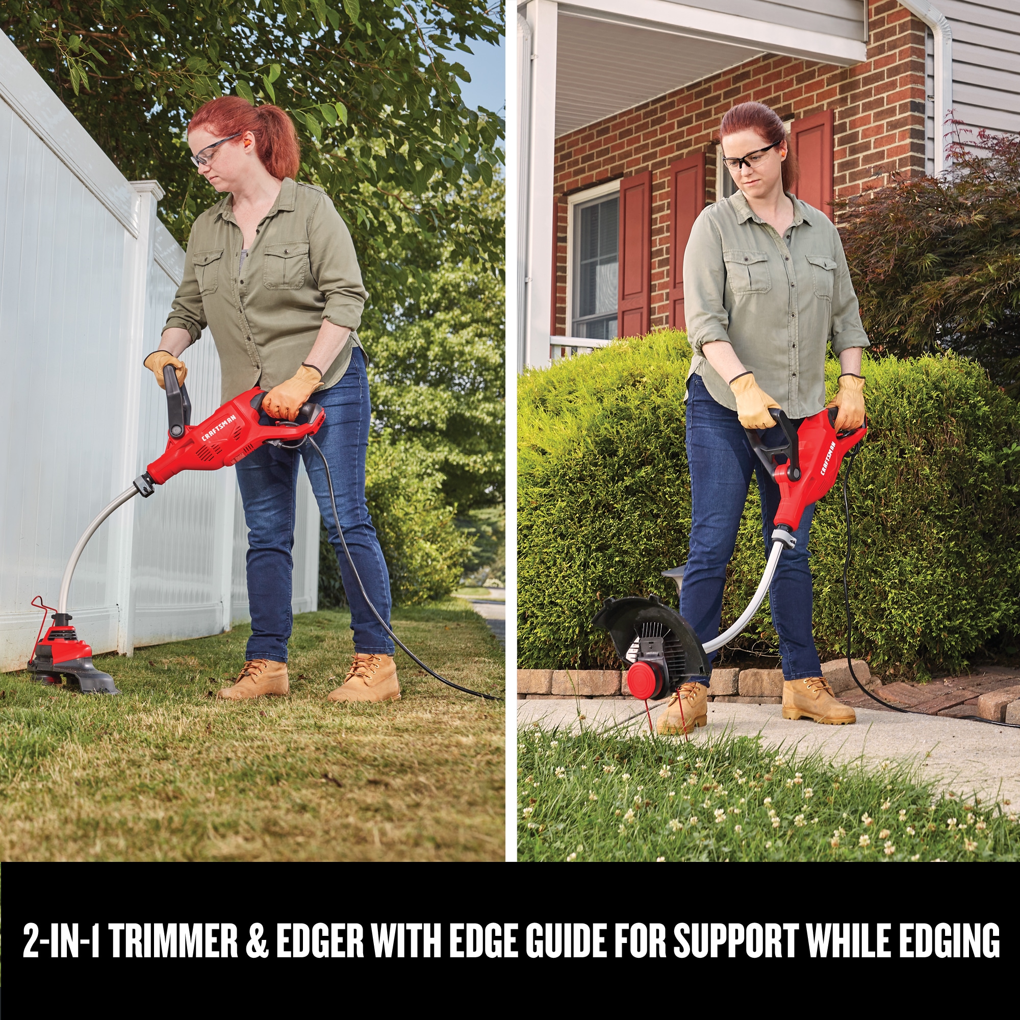 BLACK & DECKER 7.2-Amp Corded Electric String Trimmer and Edger in