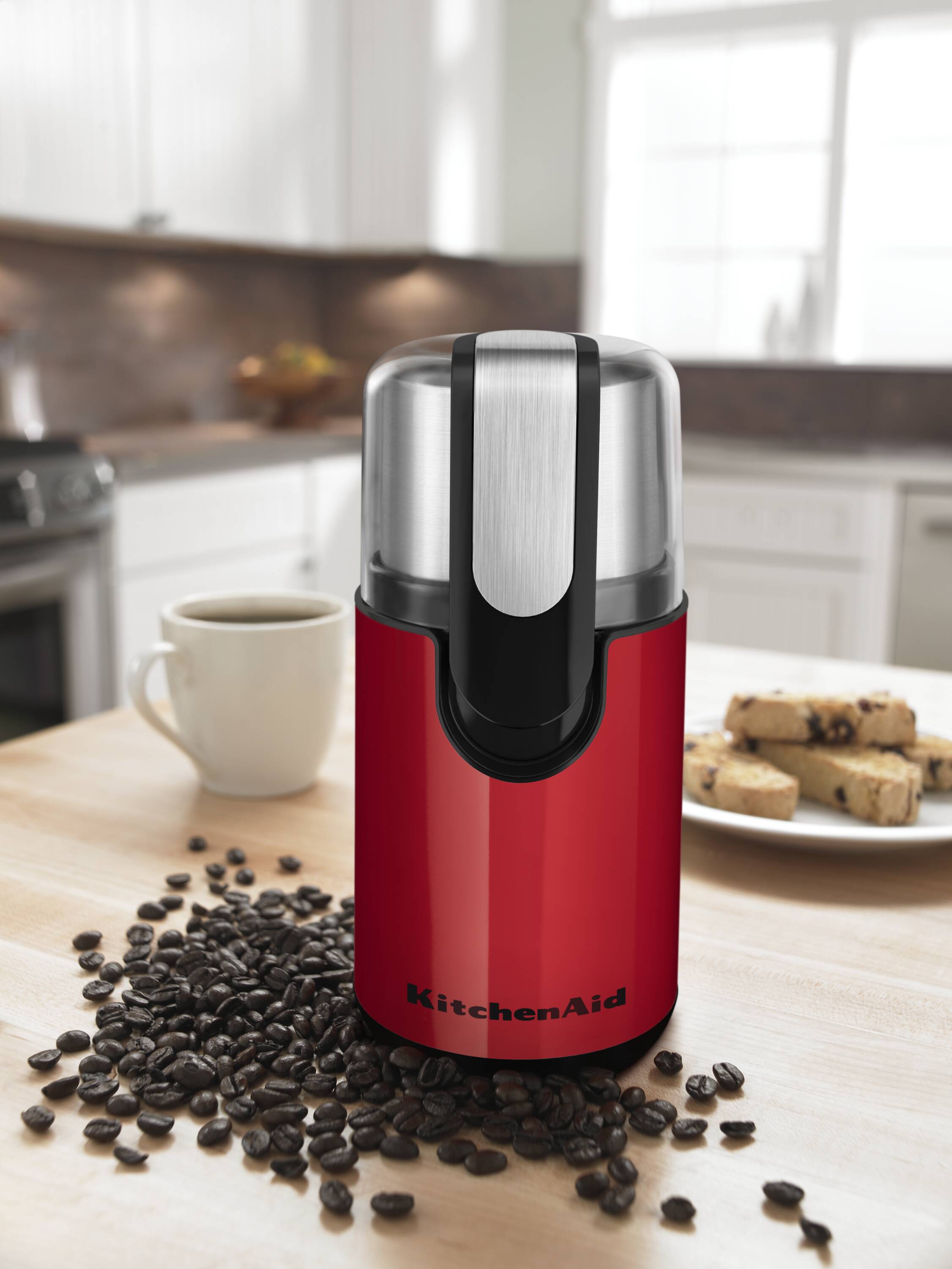 KitchenAid 4-oz Empire Red Stainless Blade Coffee in the Coffee Grinders  department at