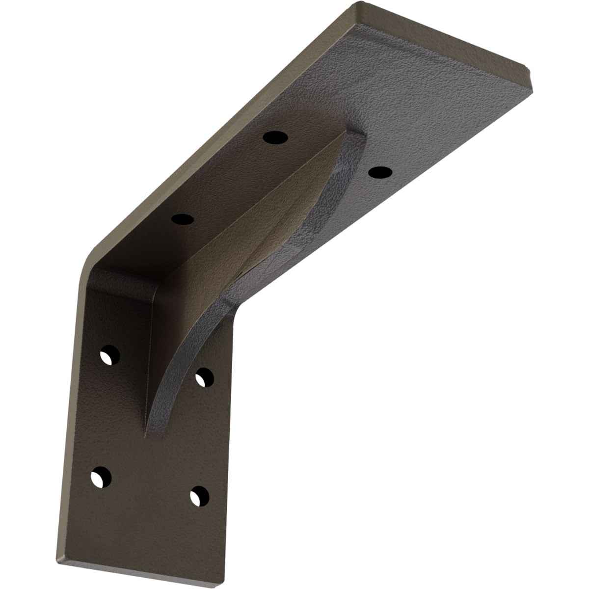 Ekena Millwork BKTM02X06X03EBHDB Embrey 6-in x 2-in x 3.75-in Bronze Steel Mounting bracket