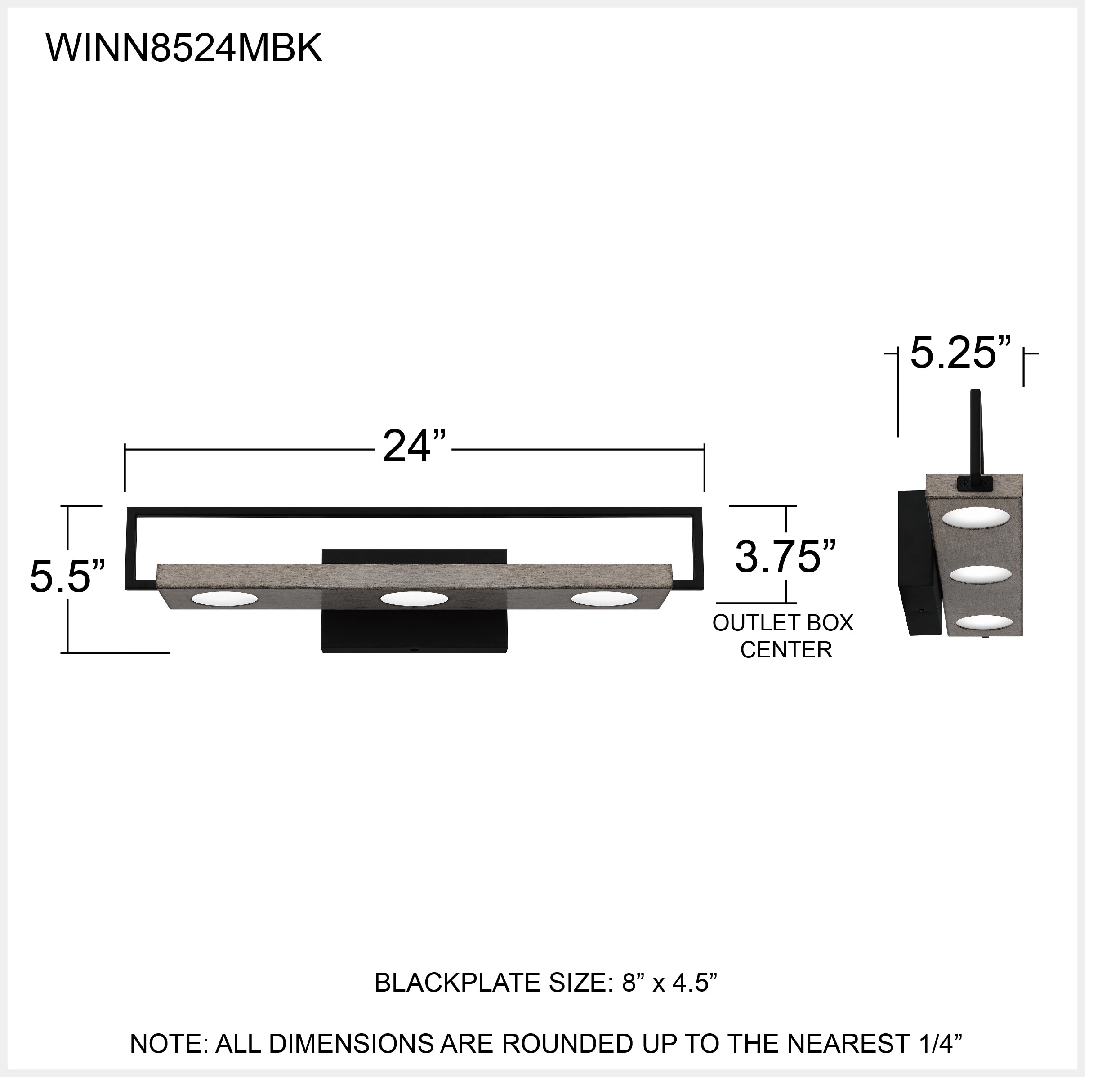 Quoizel WINN8524MBK b089995 - View #6