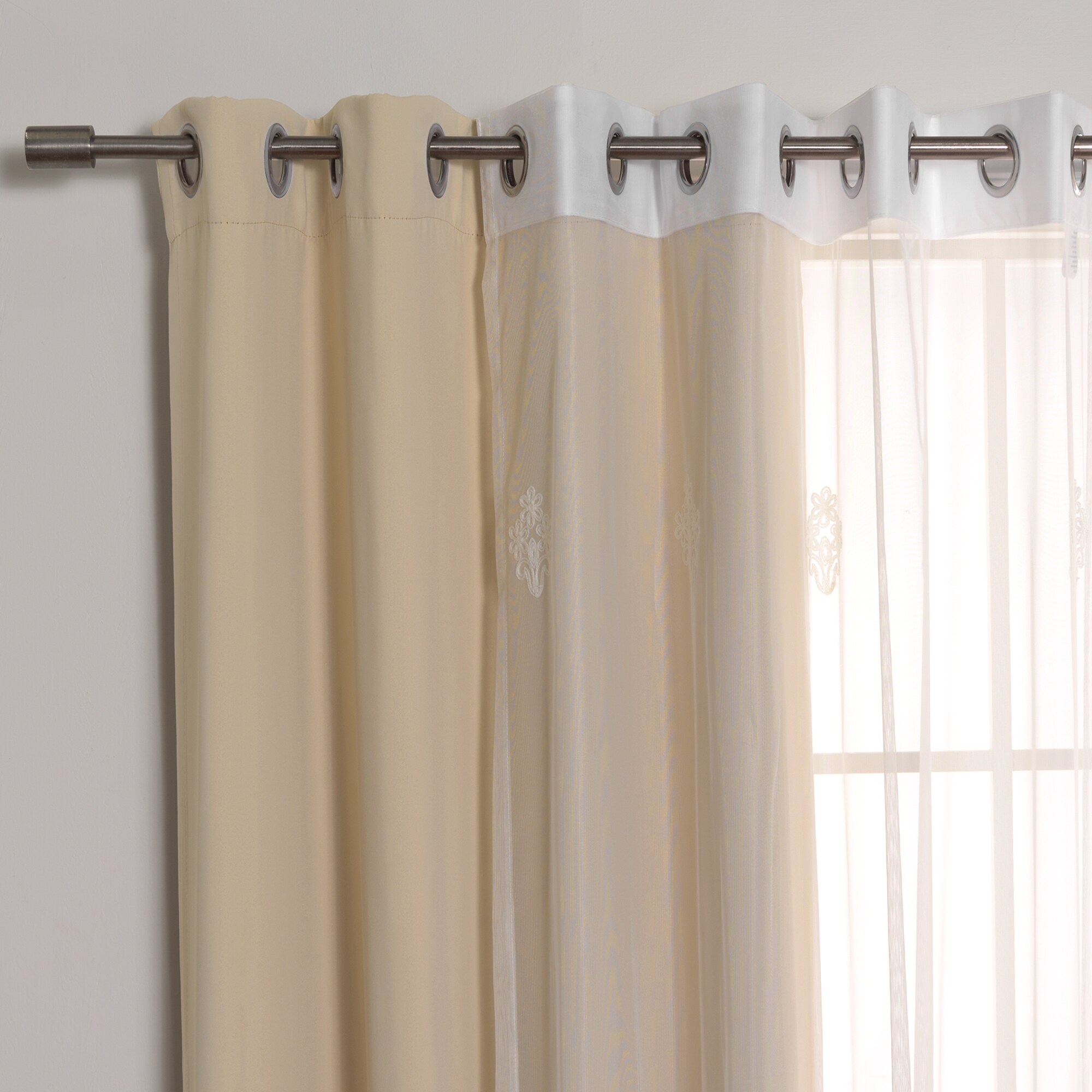 Best Home Fashion MM-DAMAS-84-BEIGE curtains - View #2
