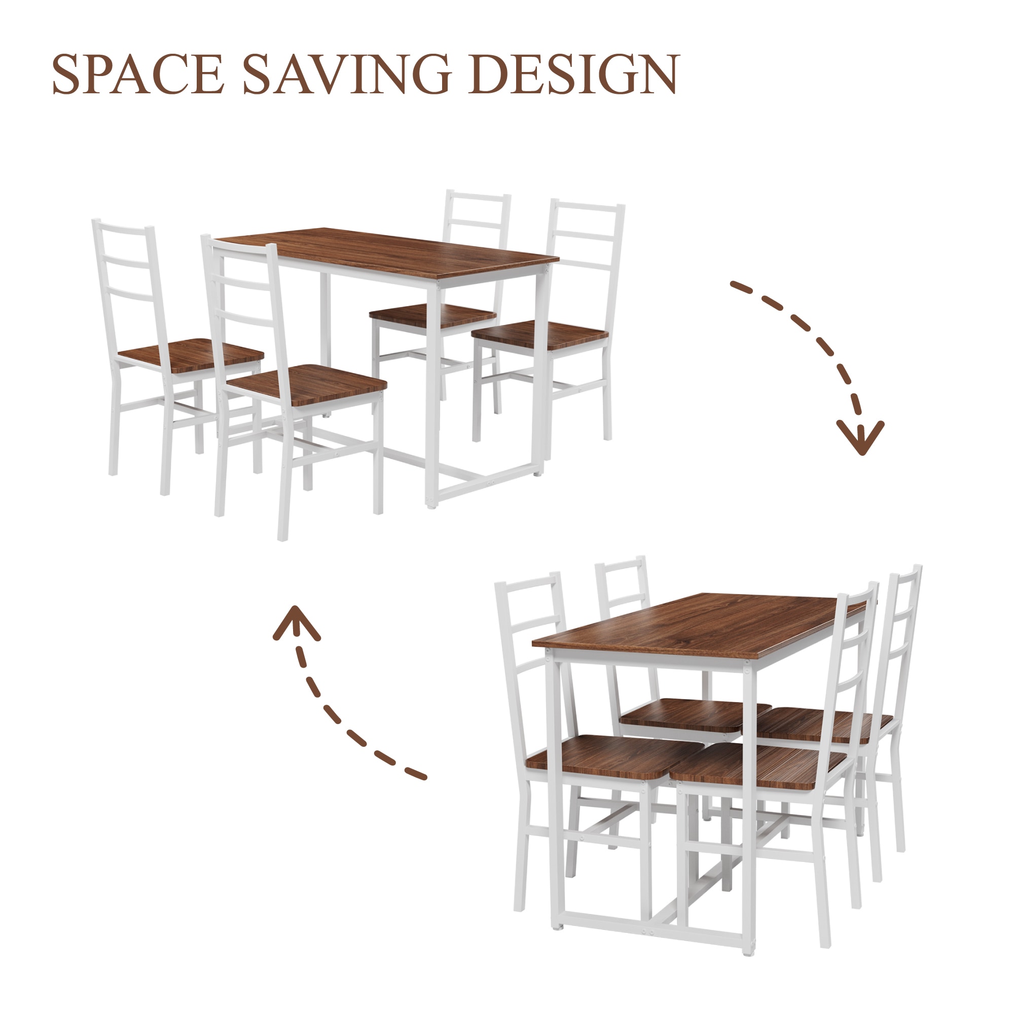 Hrinhom HC-D7021-BROWN Dining-Sets - View #7