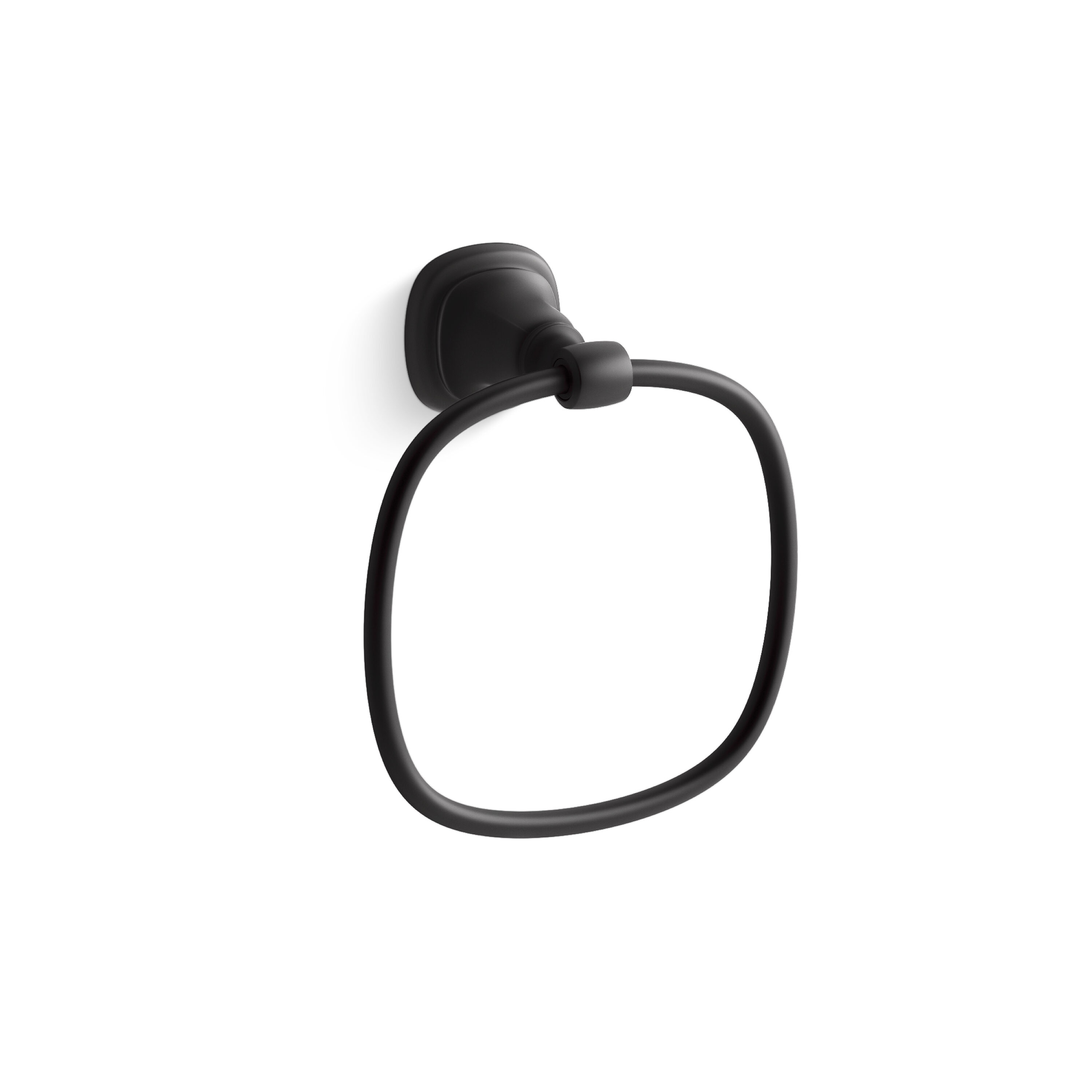 KOHLER REC27906-BL Florez Matte Black Wall mount Single Towel Ring