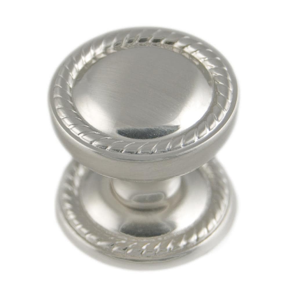 RK International CK 1217-P Satin Nickel Round Traditional Cabinet Knob