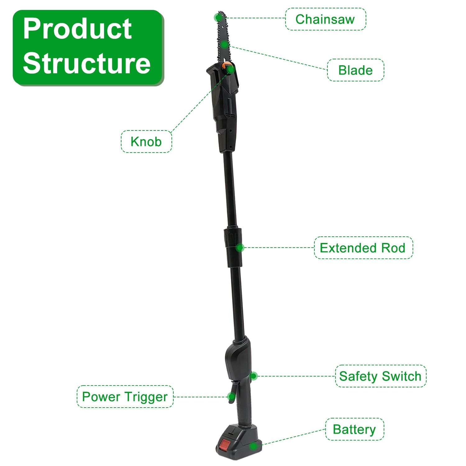 JUSHUA MT2-75SKPP Cordless-Pole-Saw - View #3