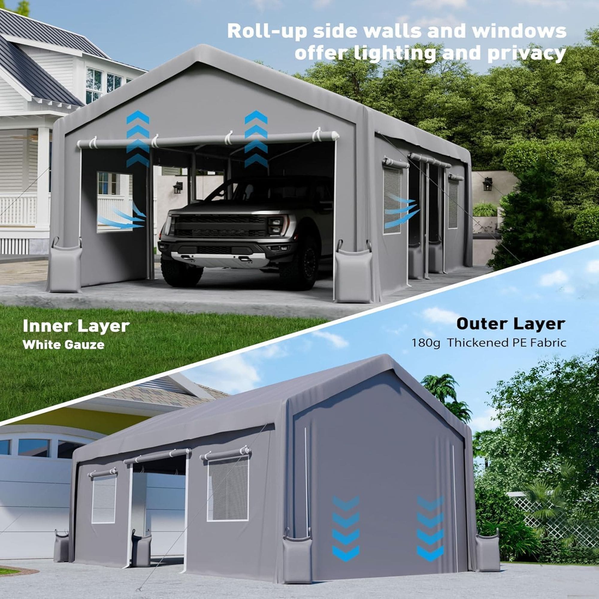 Garvee LSHQQPAU-0KKZO9YK Carport-Covers - View #3